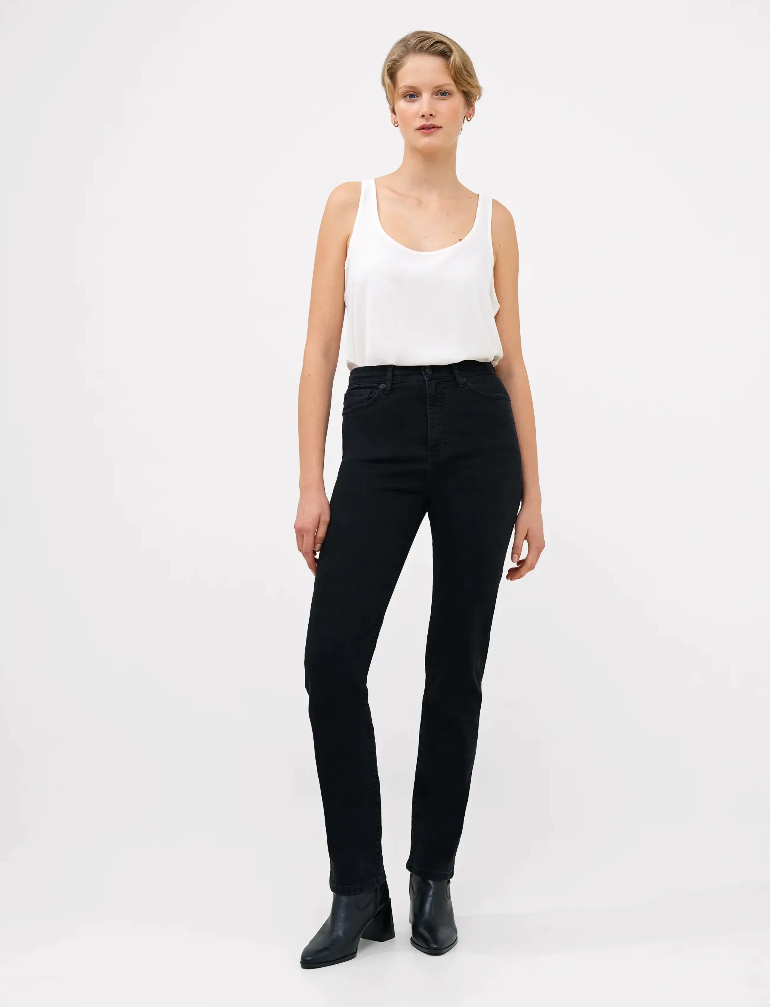 French Connection Stretch Cigarette Full Lng Dnm, XS, Jeans, Schwarz - Straight-regular, Frauen