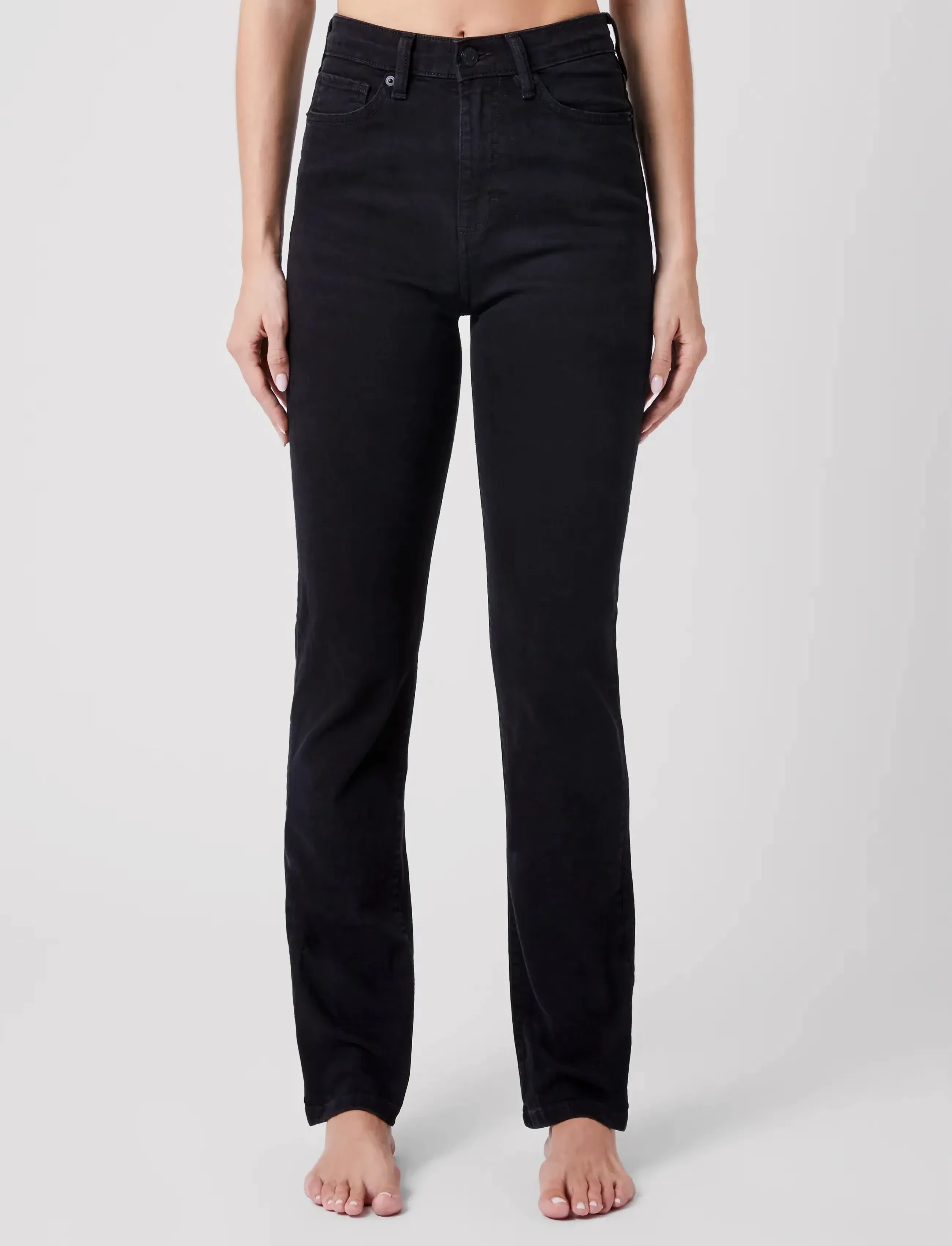 French Connection - STRETCH CIGARETTE FULL LNG DNM - straight jeans - black - 3