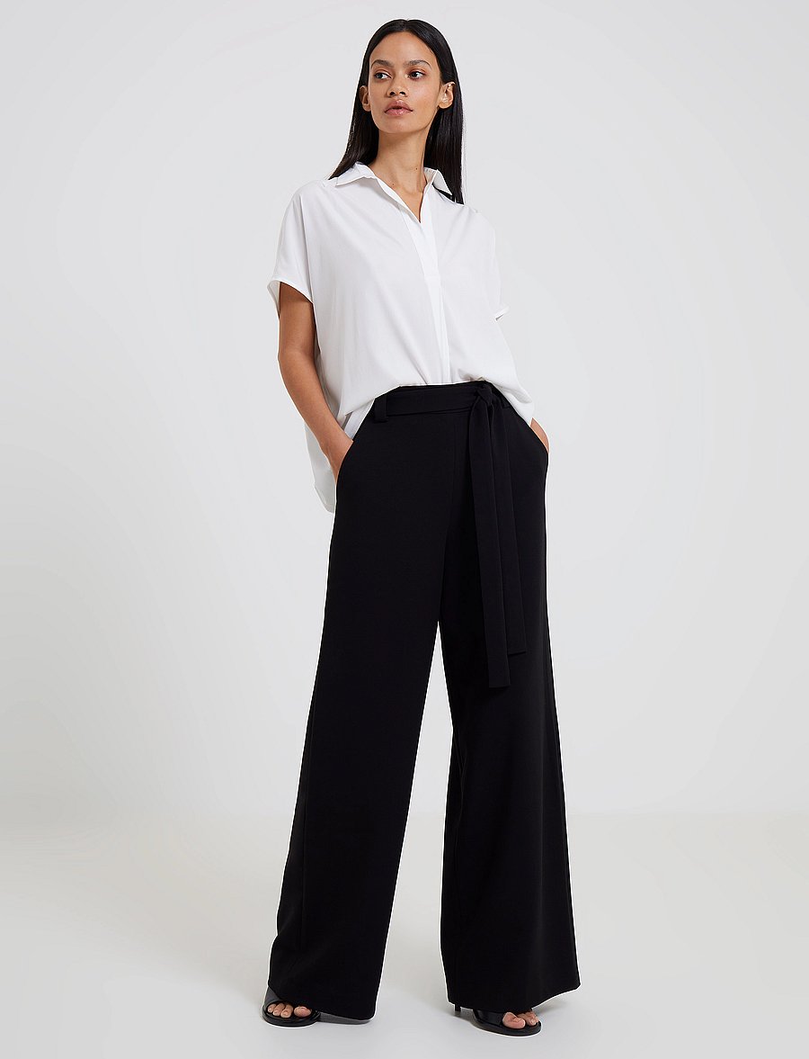 French Connection - WHISPER FULL LGTH PALAZZO - culottes - black - 0