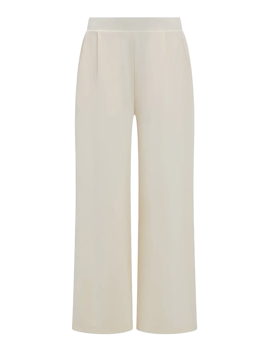 French Connection - WREN WIDE LEG TRSR - vida byxor - porcelain cream - 1