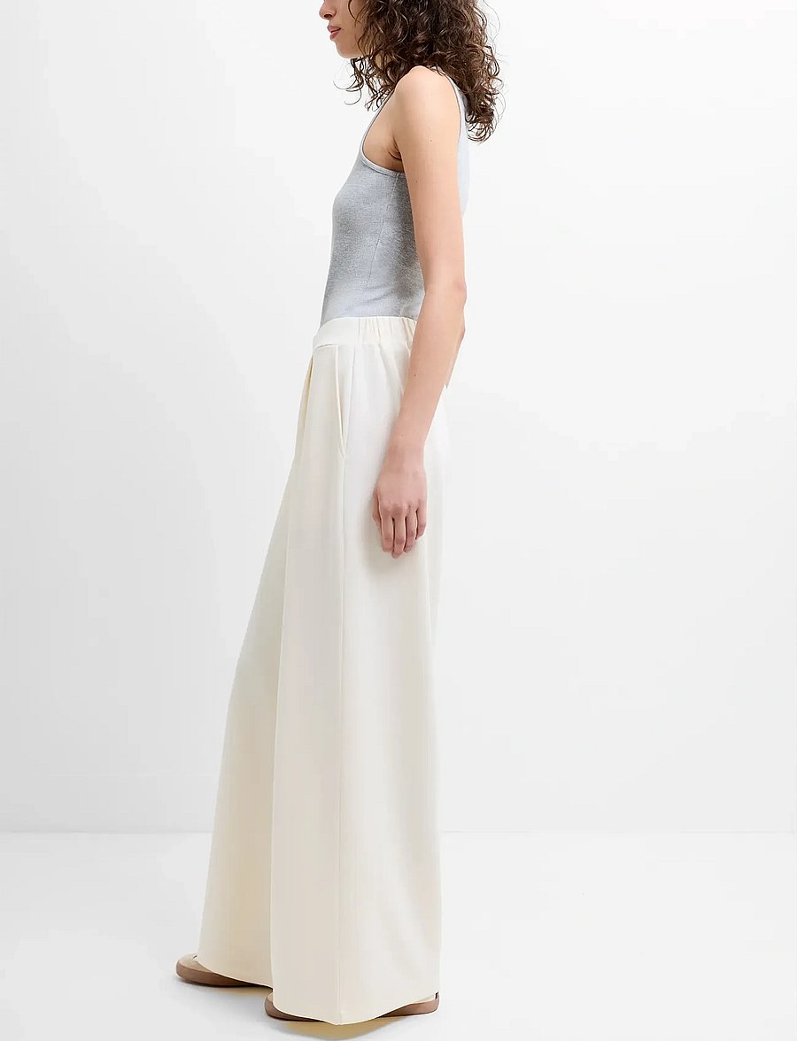 French Connection - WREN WIDE LEG TRSR - vida byxor - porcelain cream - 2