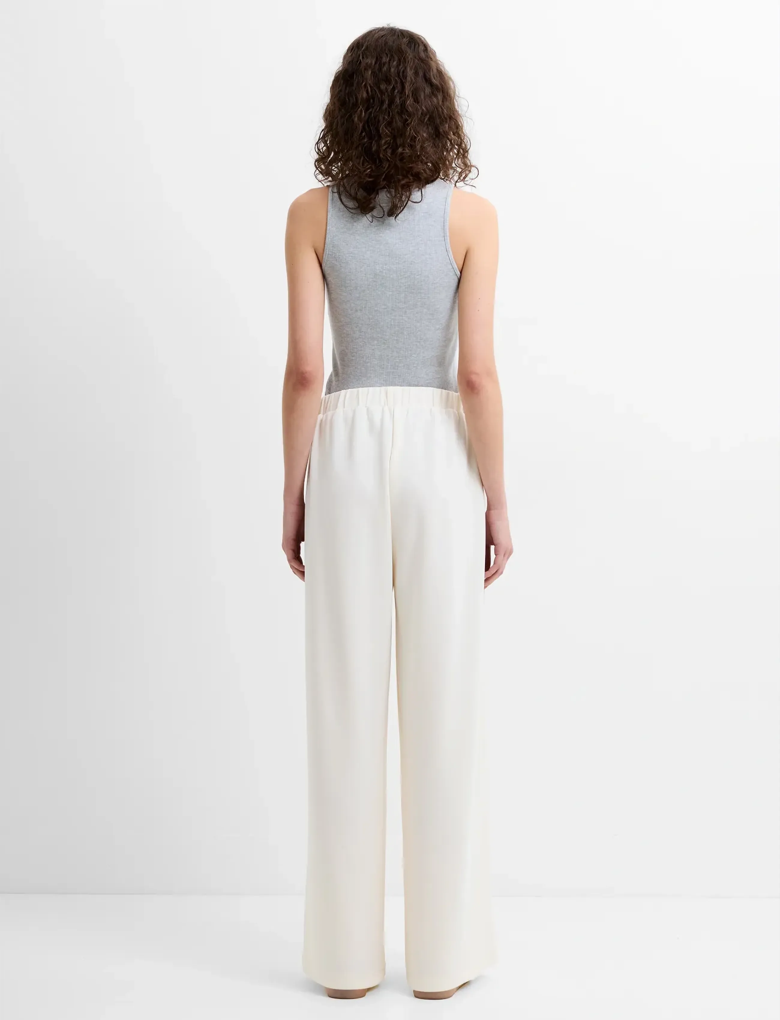French Connection - WREN WIDE LEG TRSR - wide leg trousers - porcelain cream - 4