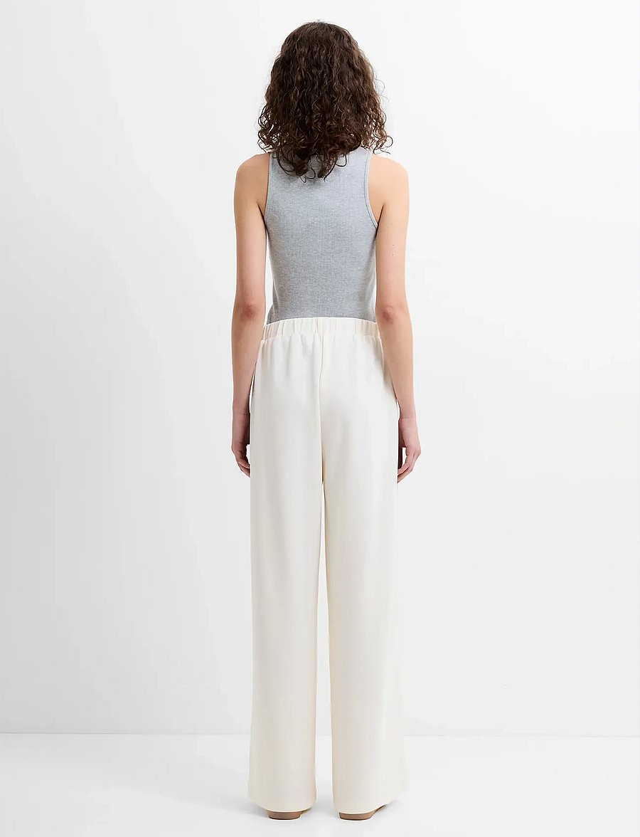 French Connection - WREN WIDE LEG TRSR - vida byxor - porcelain cream - 4