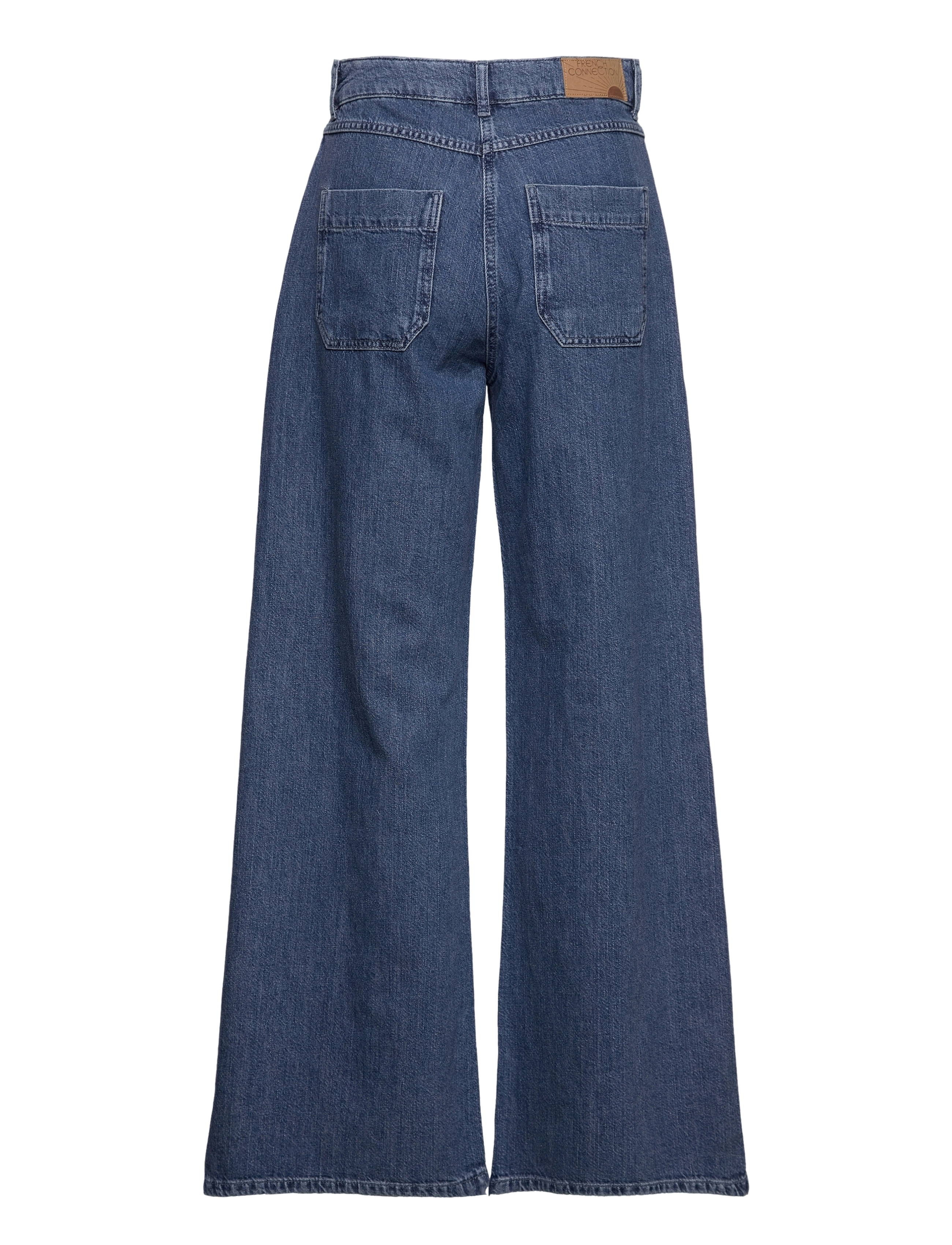 French Connection - ZUZI LINEN BLEND DNM WIDE JEAN - mid blue - 1