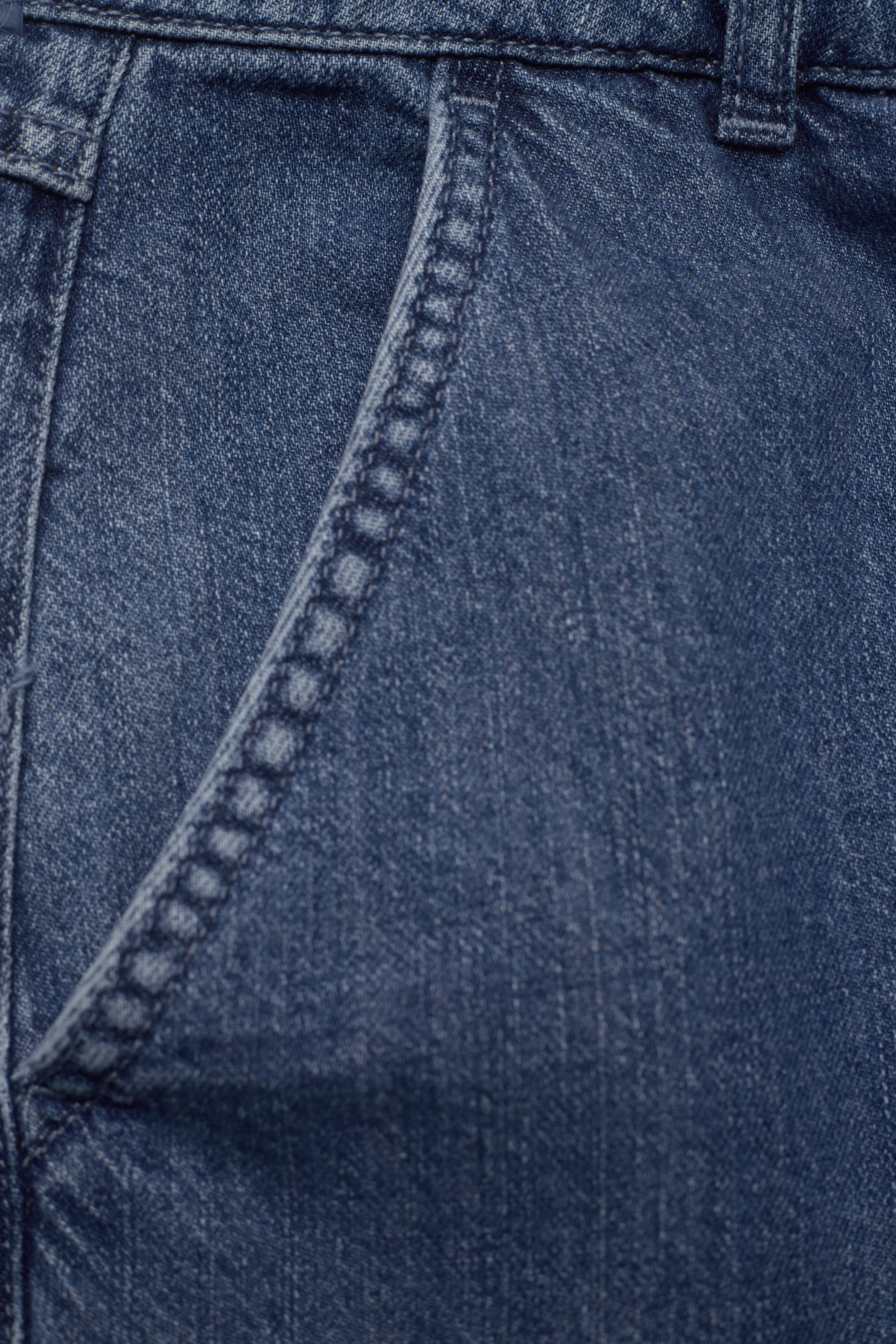 French Connection - ZUZI LINEN BLEND DNM WIDE JEAN - mid blue - 2