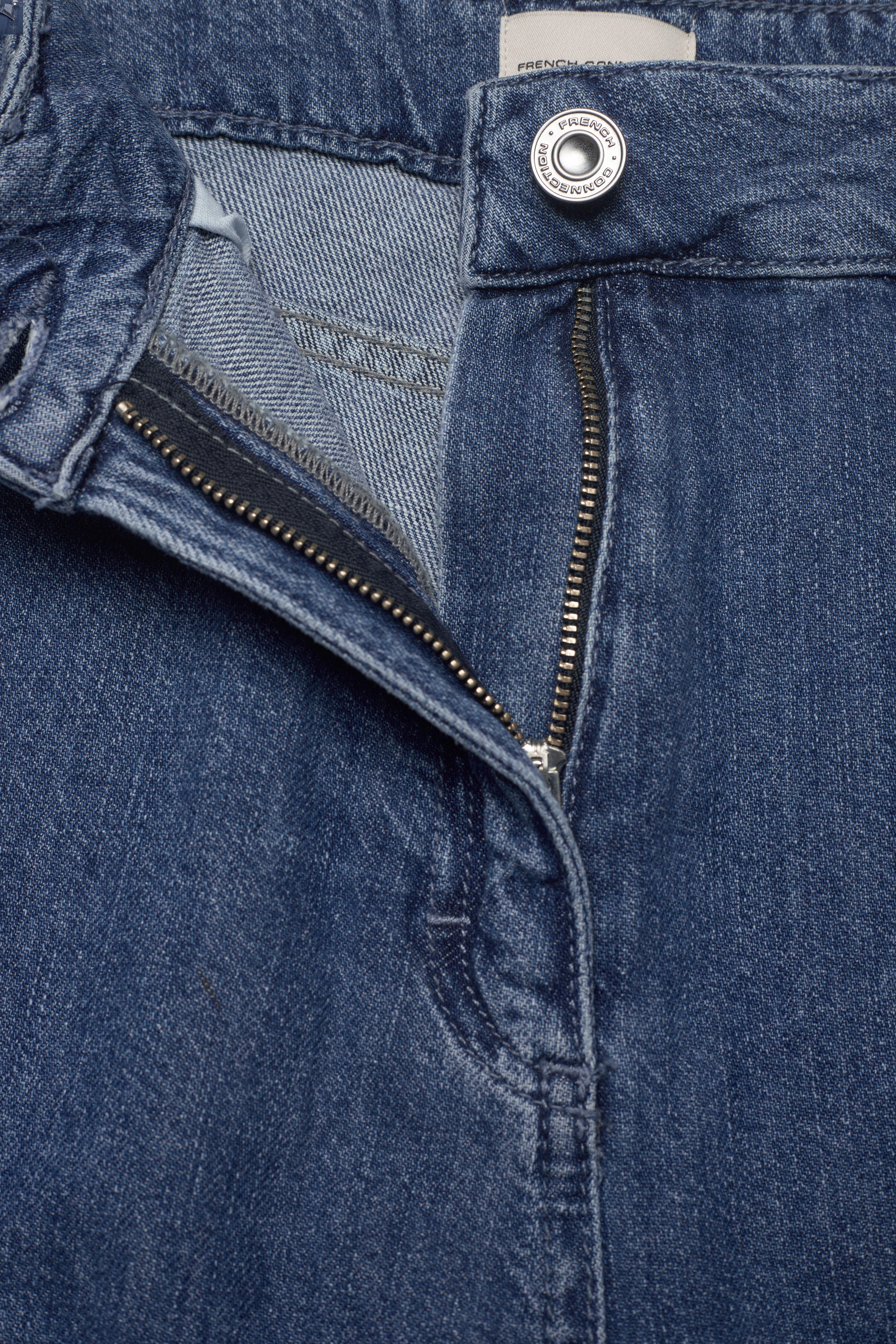 French Connection - ZUZI LINEN BLEND DNM WIDE JEAN - mid blue - 3