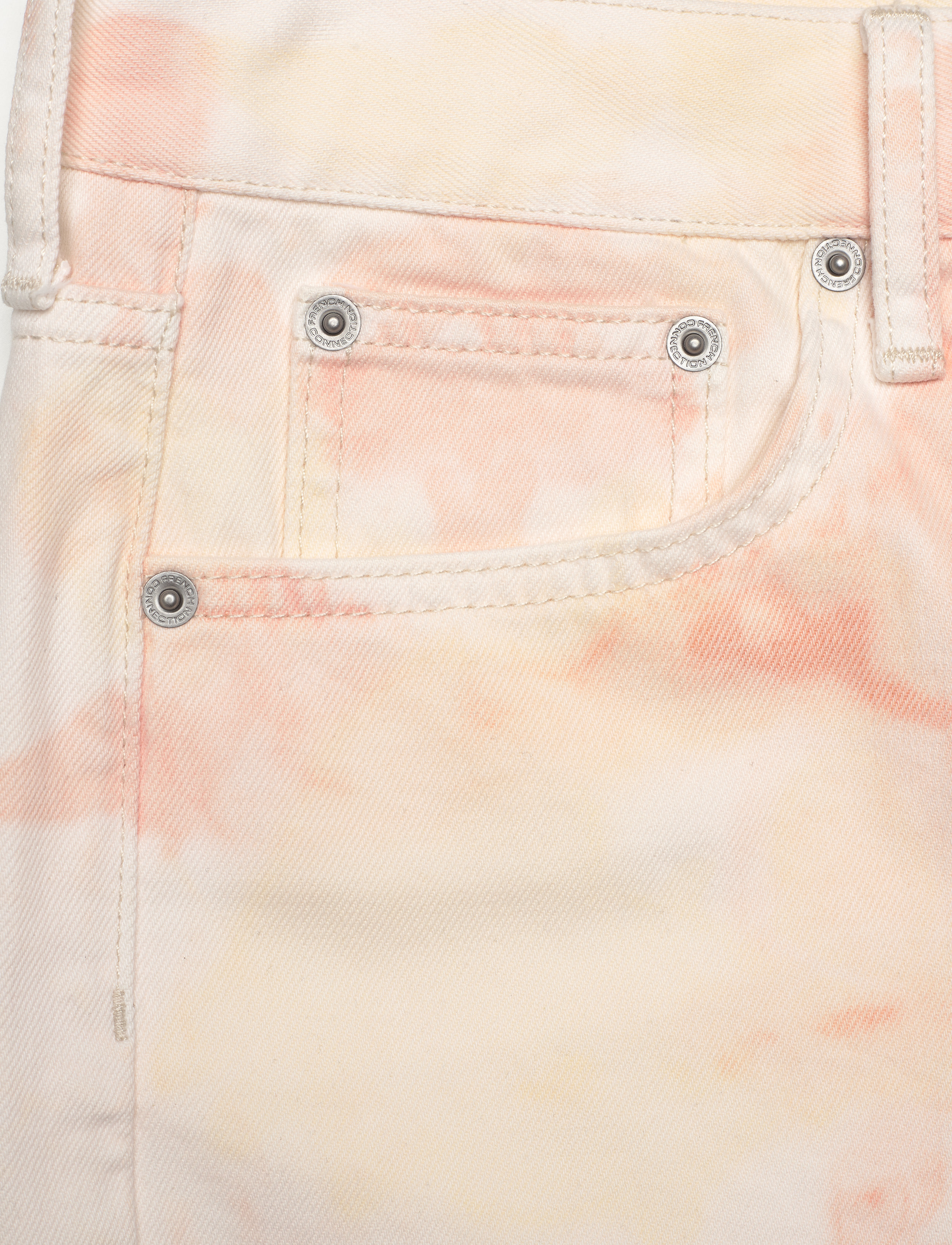 French Connection - ORG ZARAY NATURLDYE CROPPD JNS - straight jeans - earthy tie dye - 2