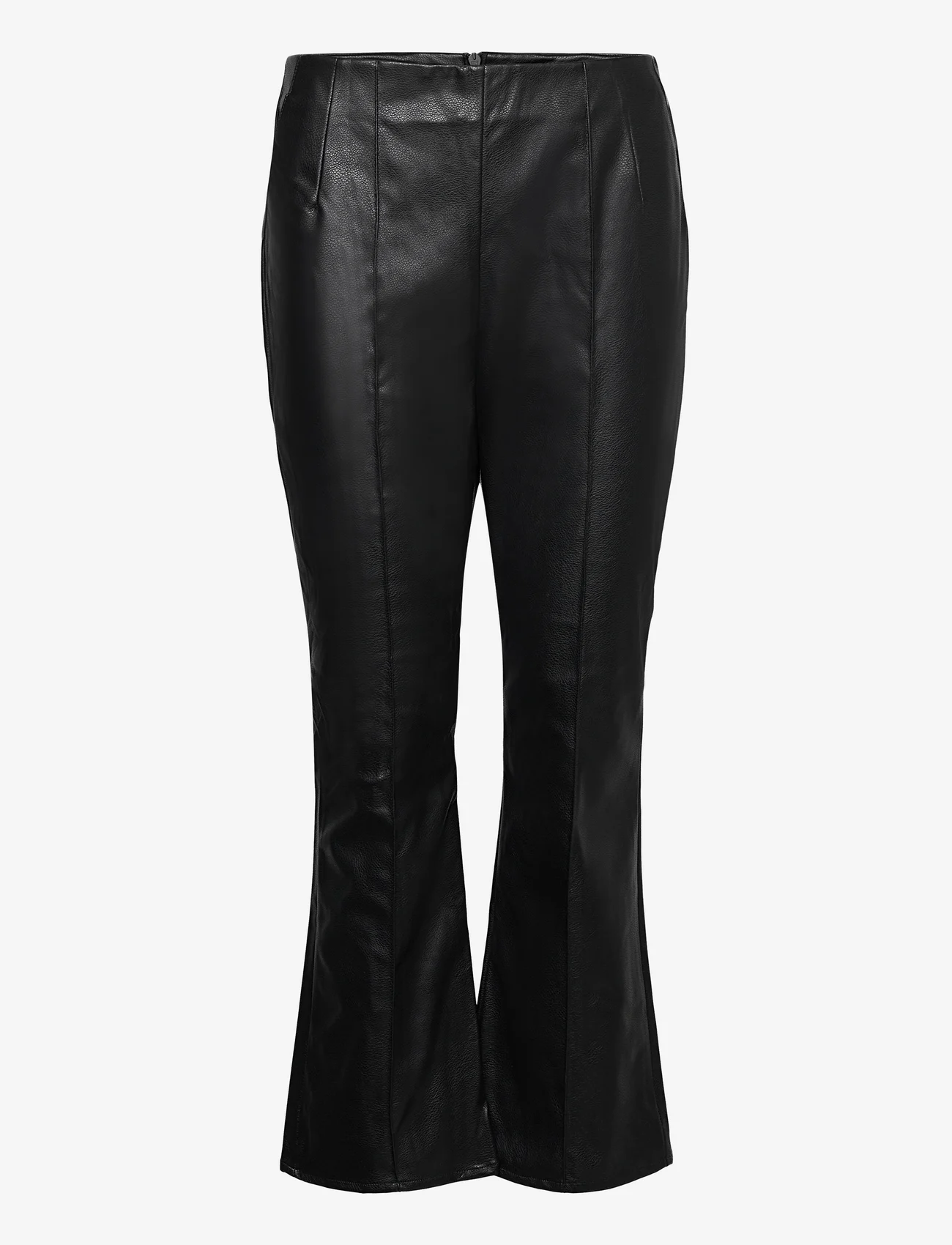 French Connection - CLAUDIA PU STRETCH TROUSER - party wear at outlet prices - blackout - 0