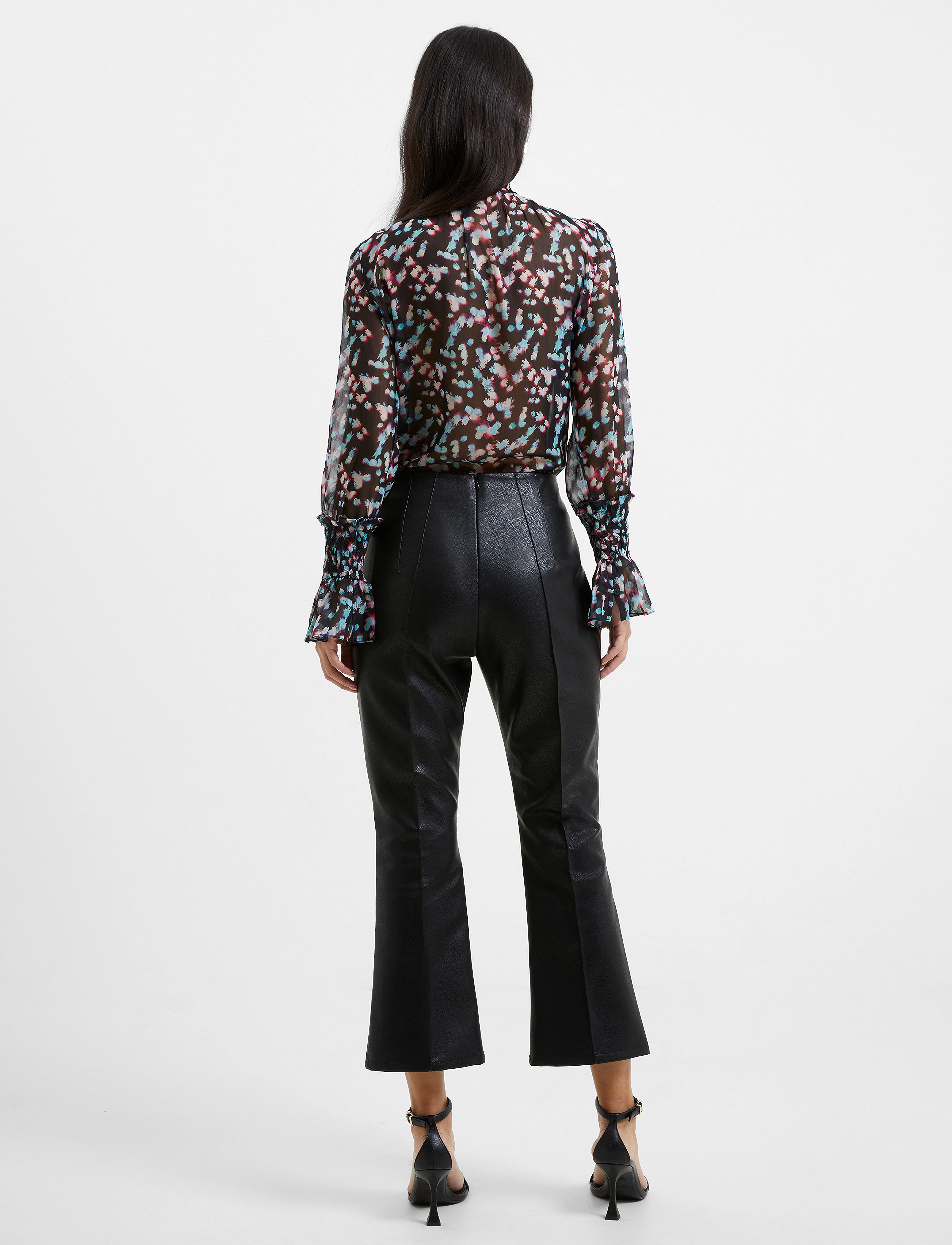 French Connection - CLAUDIA PU STRETCH TROUSER - odinės kelnės - blackout - 2
