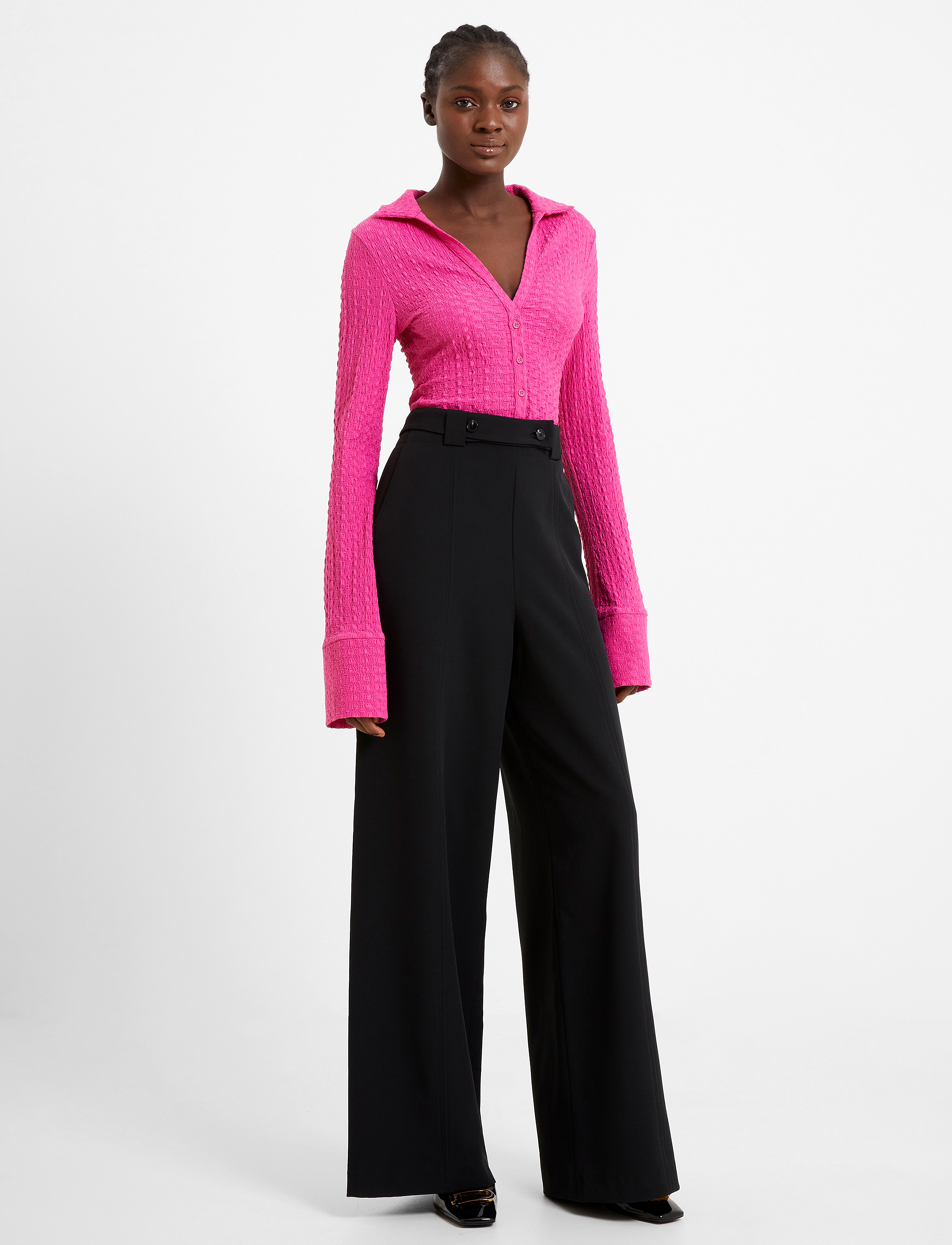 French Connection - ECHO CREPE FULL LENGTH TROUSER - blackout - 2