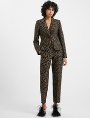 French Connection - ESTELLA JACQUARD TROUSERS - tailored trousers - blackout - 2