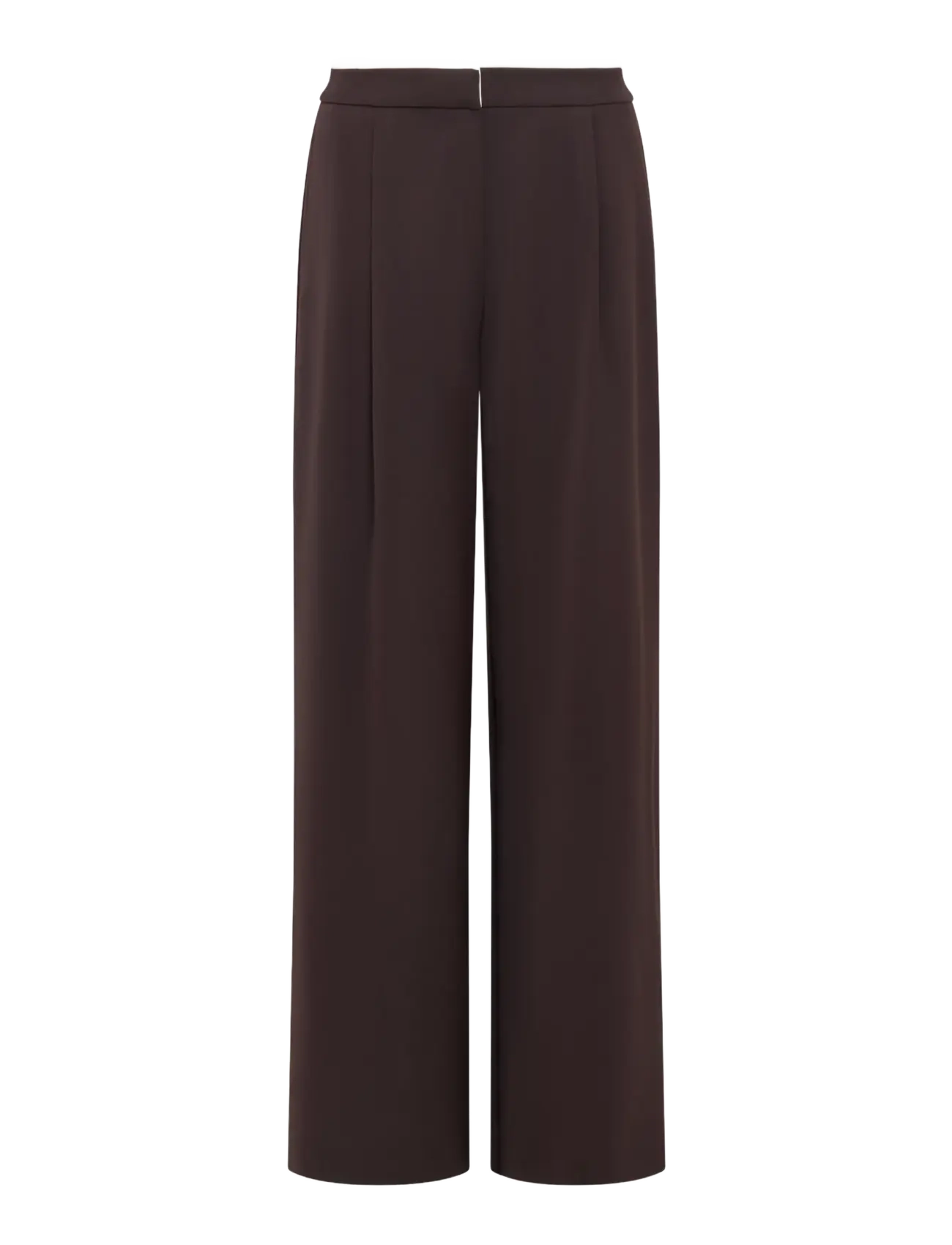 French Connection - VINNIE SUTING SIDE PIPING WIDE LEG TROUSER - moch brwn/porc crm - 1