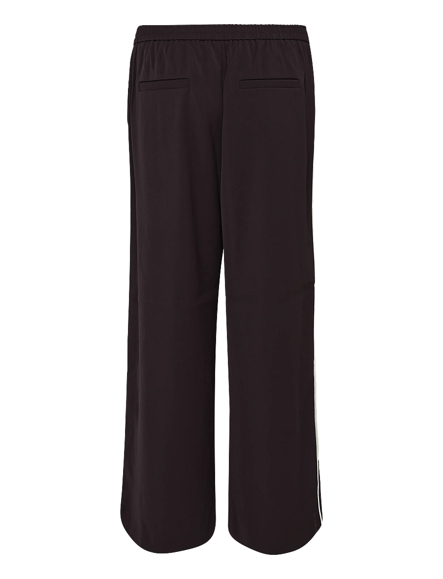 French Connection - VINNIE SUTING SIDE PIPING WIDE LEG TROUSER - sérsniðnar buxur - moch brwn/porc crm - 2