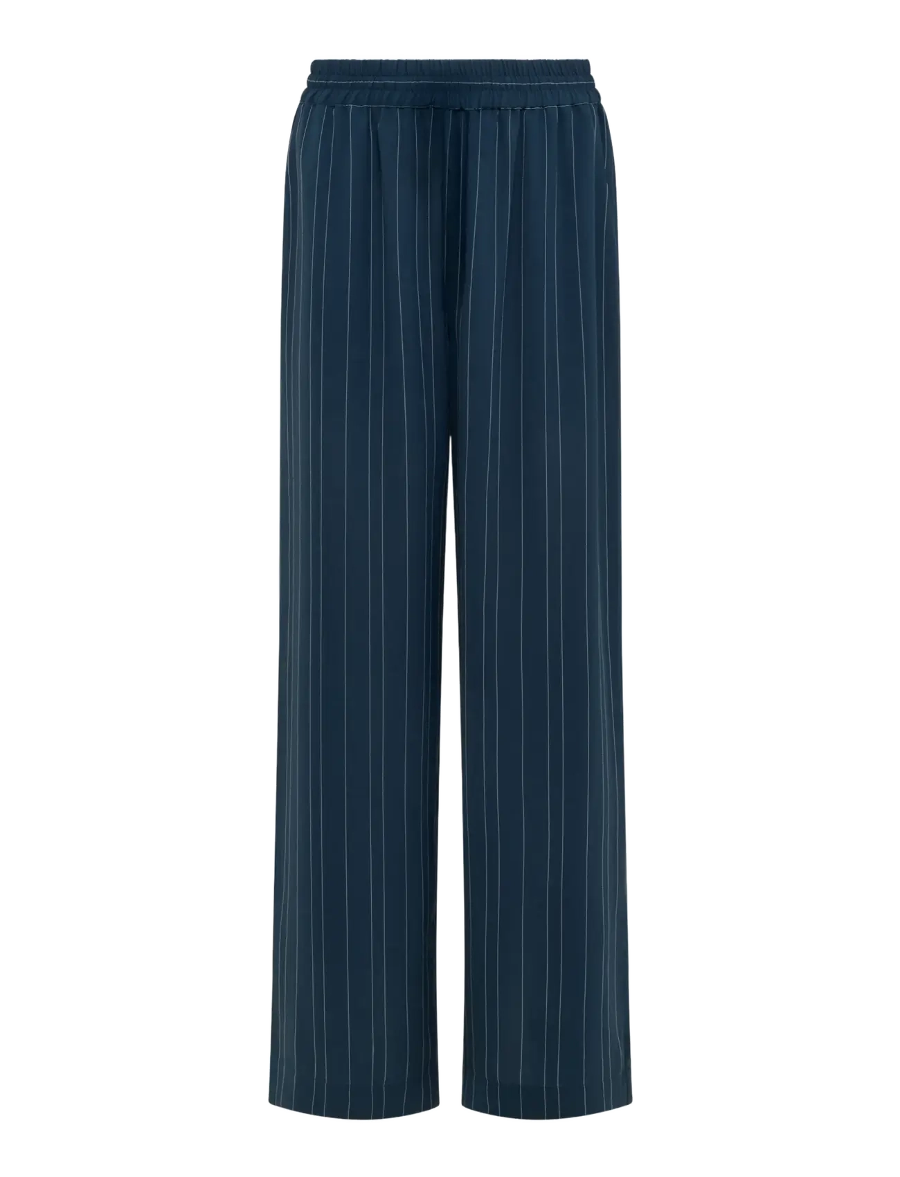 French Connection - ERMA PINSTRIPE WIDE LEG TROUSER - hosen mit weitem bein - new nvy/ethe blue - 1