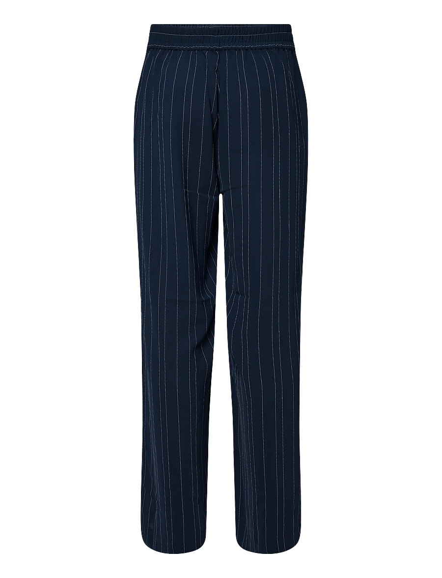 French Connection - ERMA PINSTRIPE WIDE LEG TROUSER - vida byxor - new nvy/ethe blue - 1
