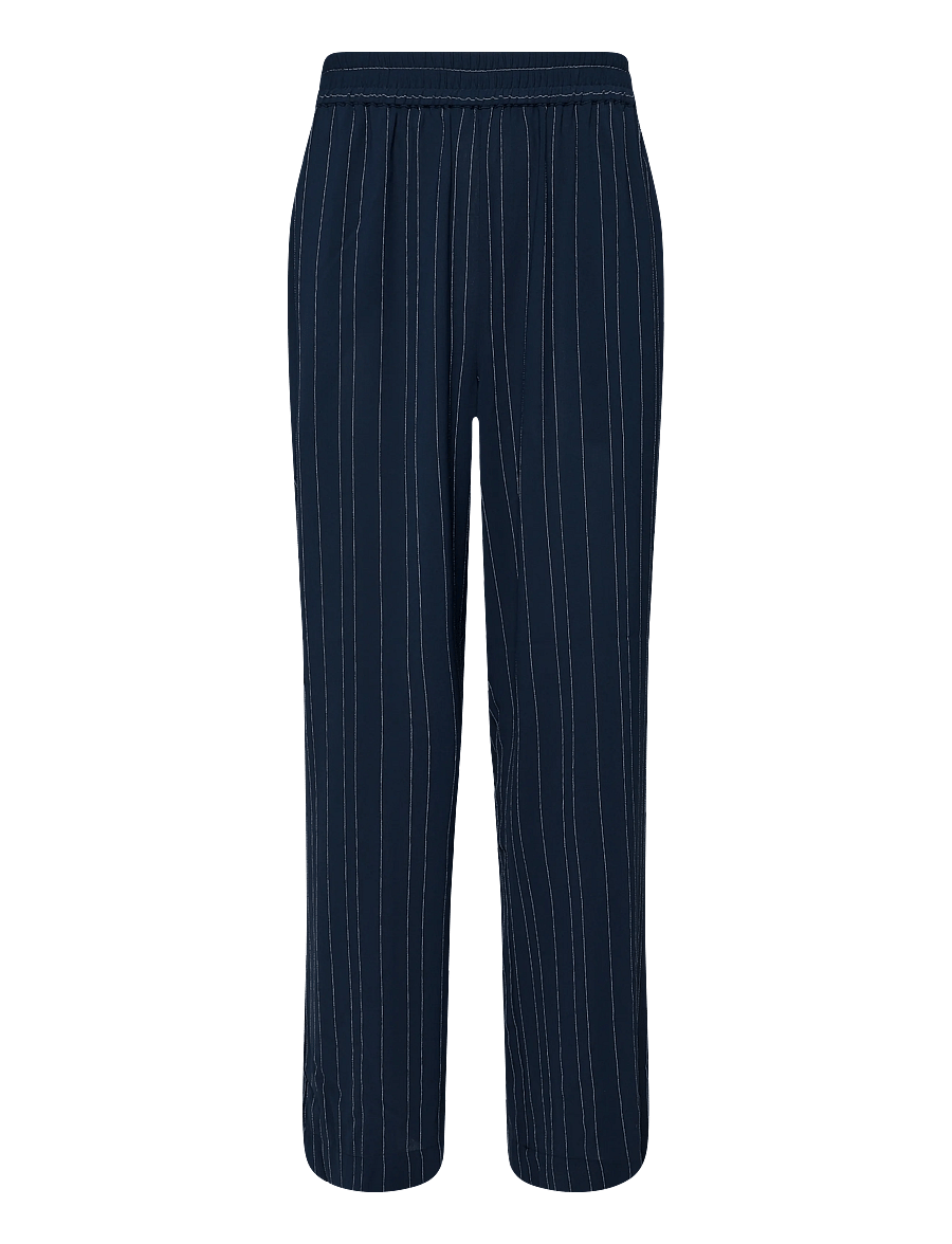 French Connection - ERMA PINSTRIPE WIDE LEG TROUSER - vida byxor - new nvy/ethe blue - 2