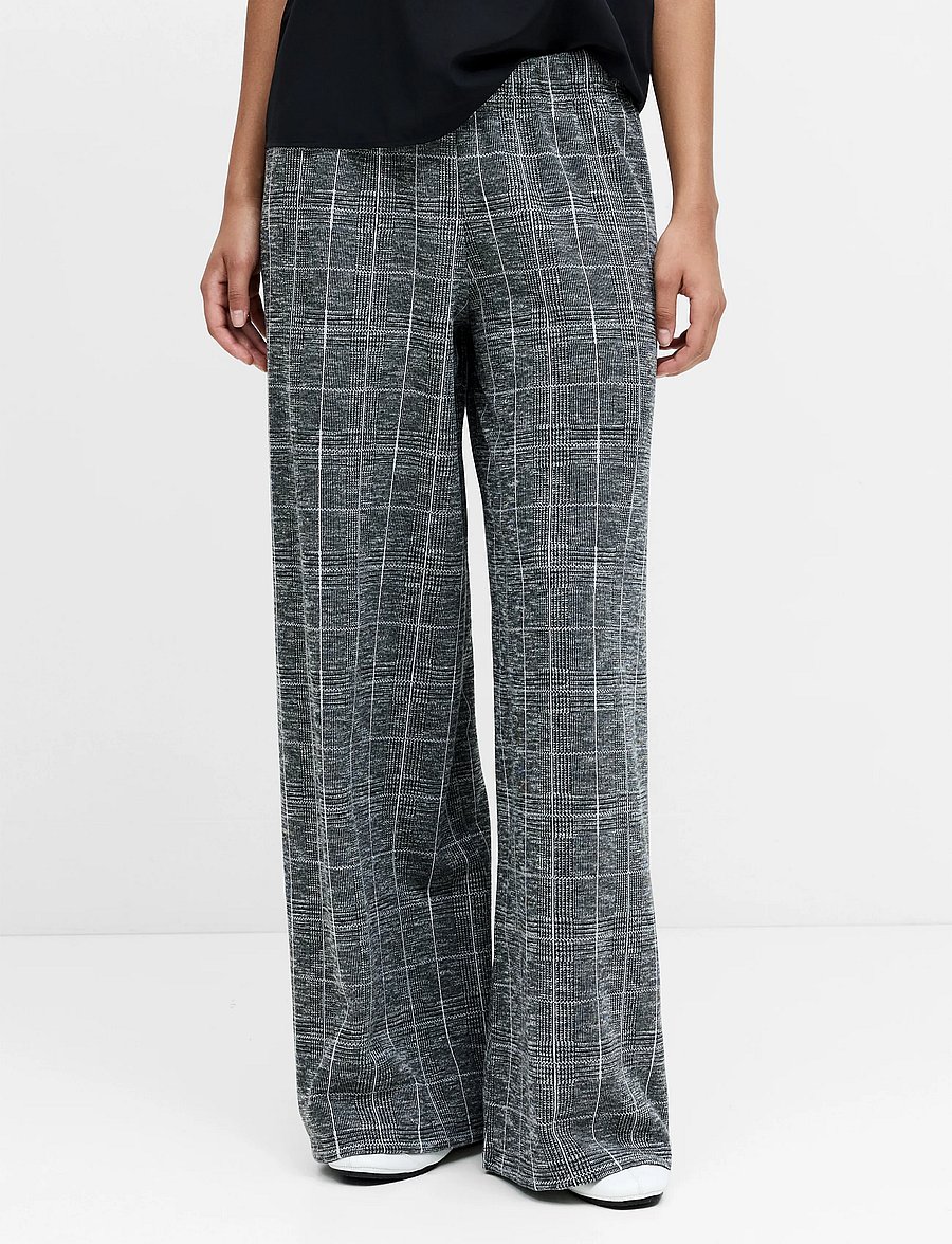 French Connection - WESLEY CHECK TSR - hosen mit weitem bein - grey multi - 2