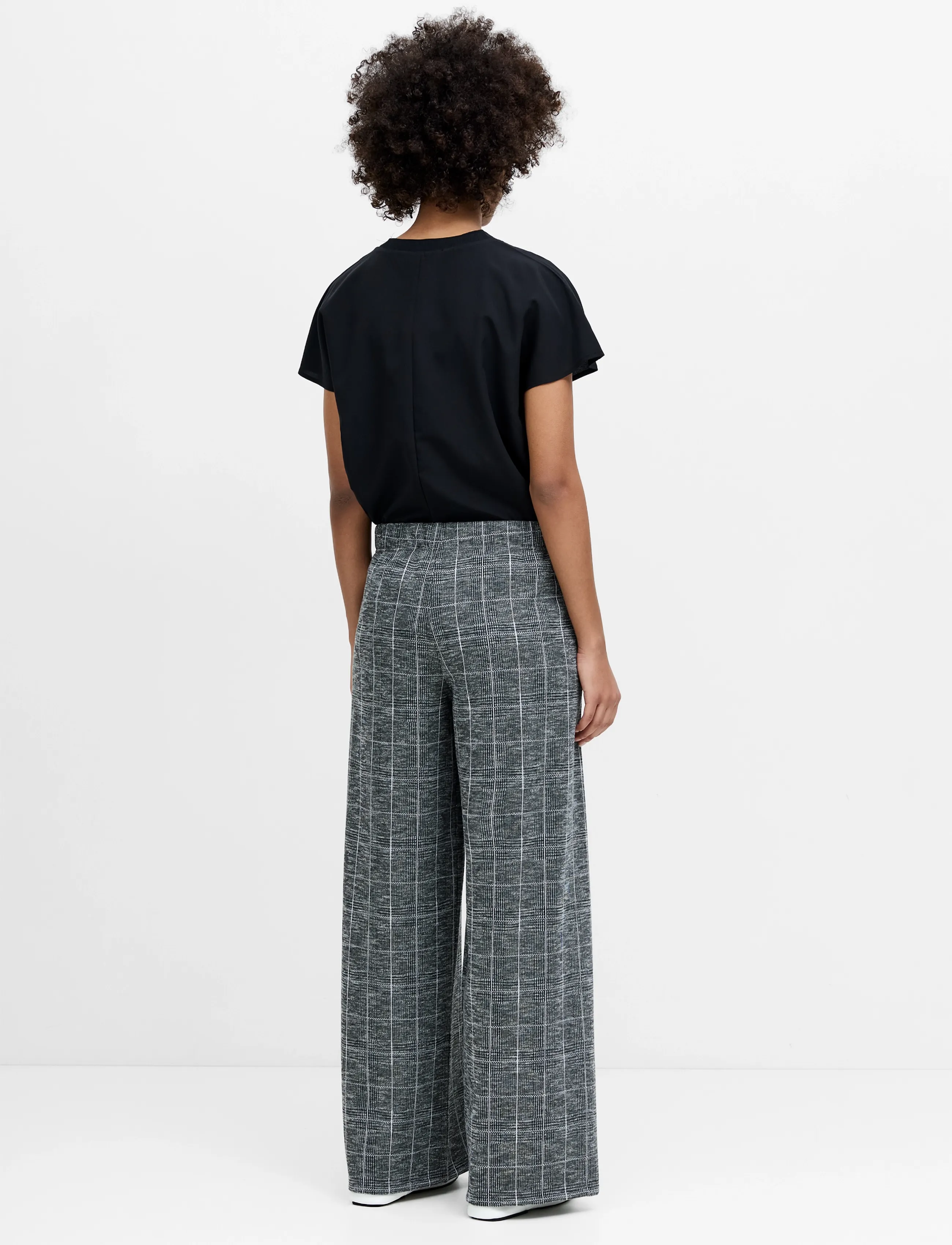 French Connection - WESLEY CHECK TSR - hosen mit weitem bein - grey multi - 4