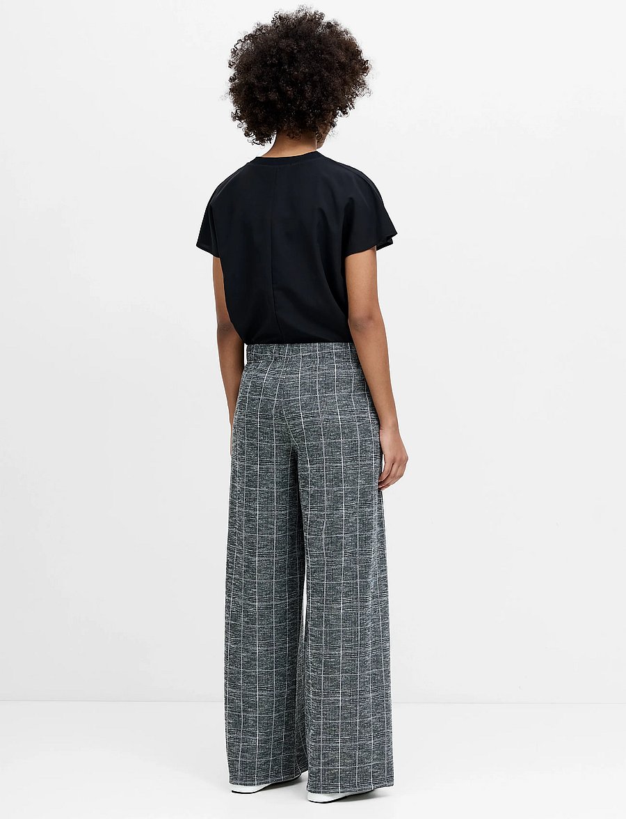 French Connection - WESLEY CHECK TSR - hosen mit weitem bein - grey multi - 4