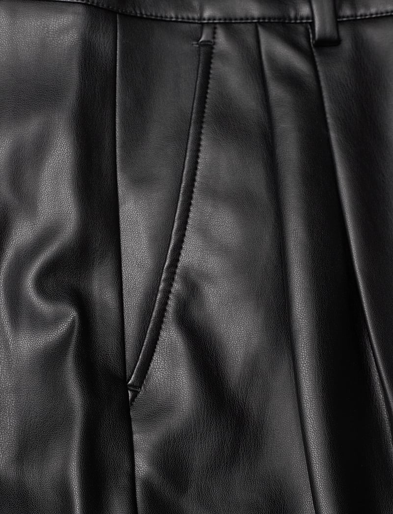 French Connection - CROLENDA PU WIDE LEG TROUSERS - lederhosen - blackout - 2