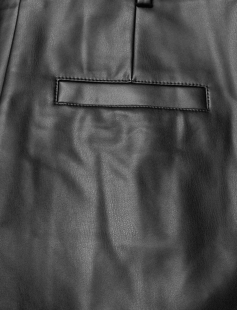 French Connection - CROLENDA PU WIDE LEG TROUSERS - lederhosen - blackout - 4
