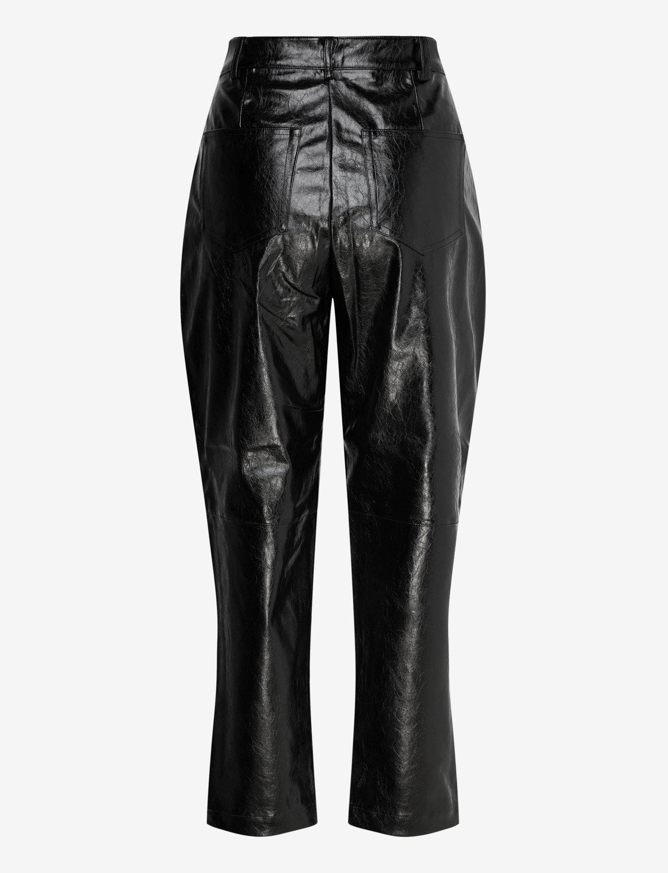 French Connection - EMMETT PU TAPERED TROUSER - lederhosen - blackout - 2