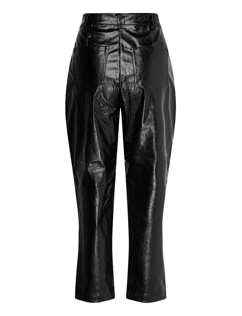 French Connection - EMMETT PU TAPERED TROUSER - lederhosen - blackout - 2