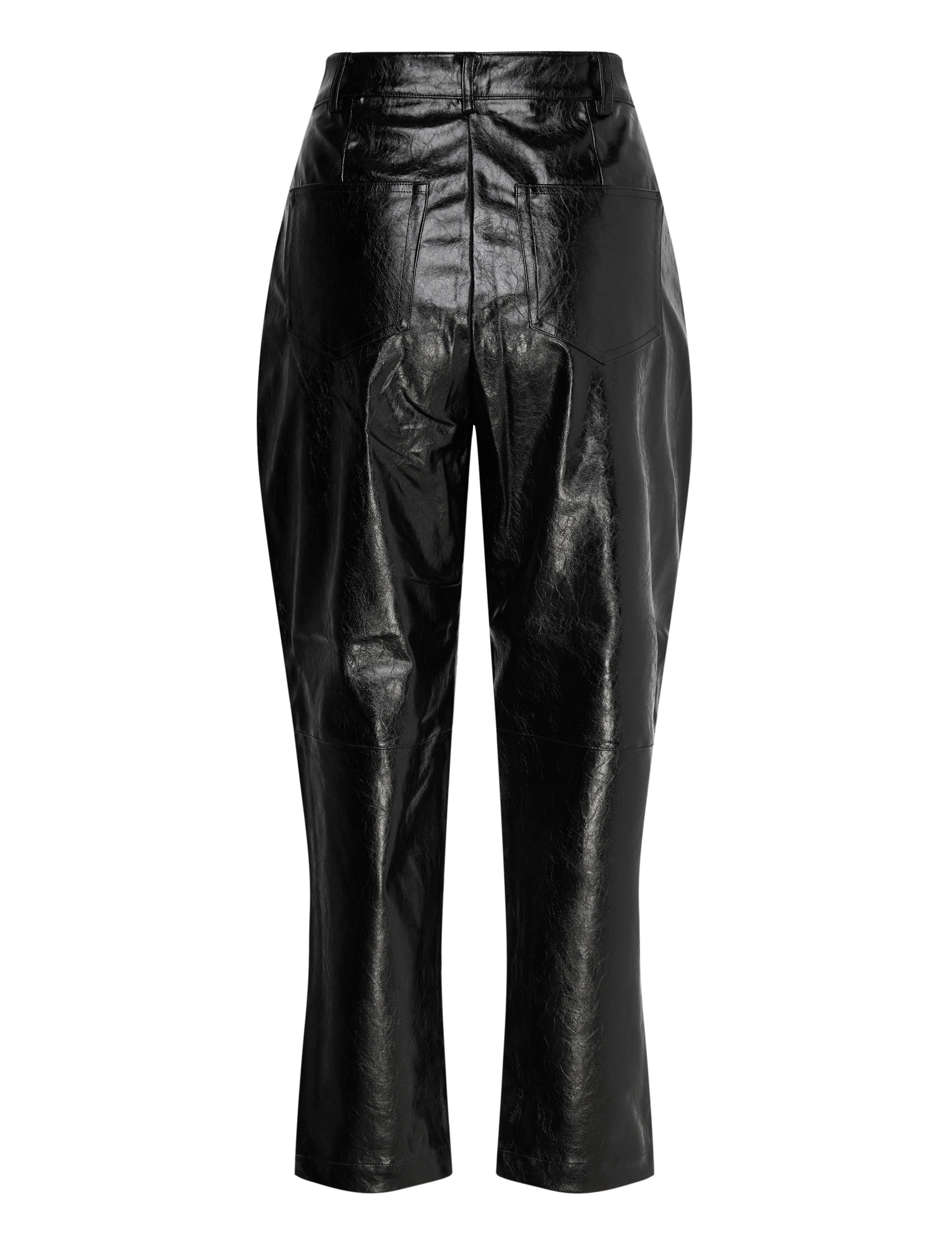 French Connection - EMMETT PU TAPERED TROUSER - læderbukser - blackout - 2