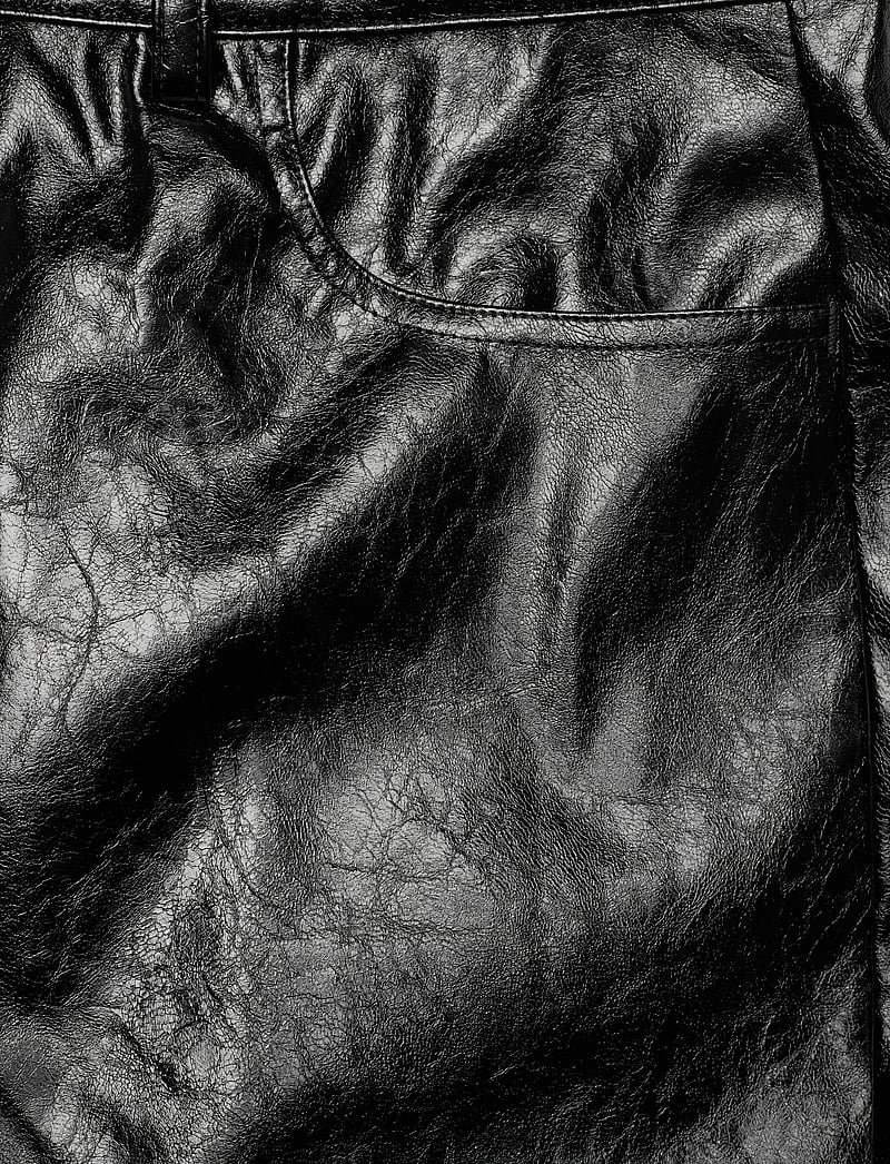 French Connection - EMMETT PU TAPERED TROUSER - lederhosen - blackout - 5