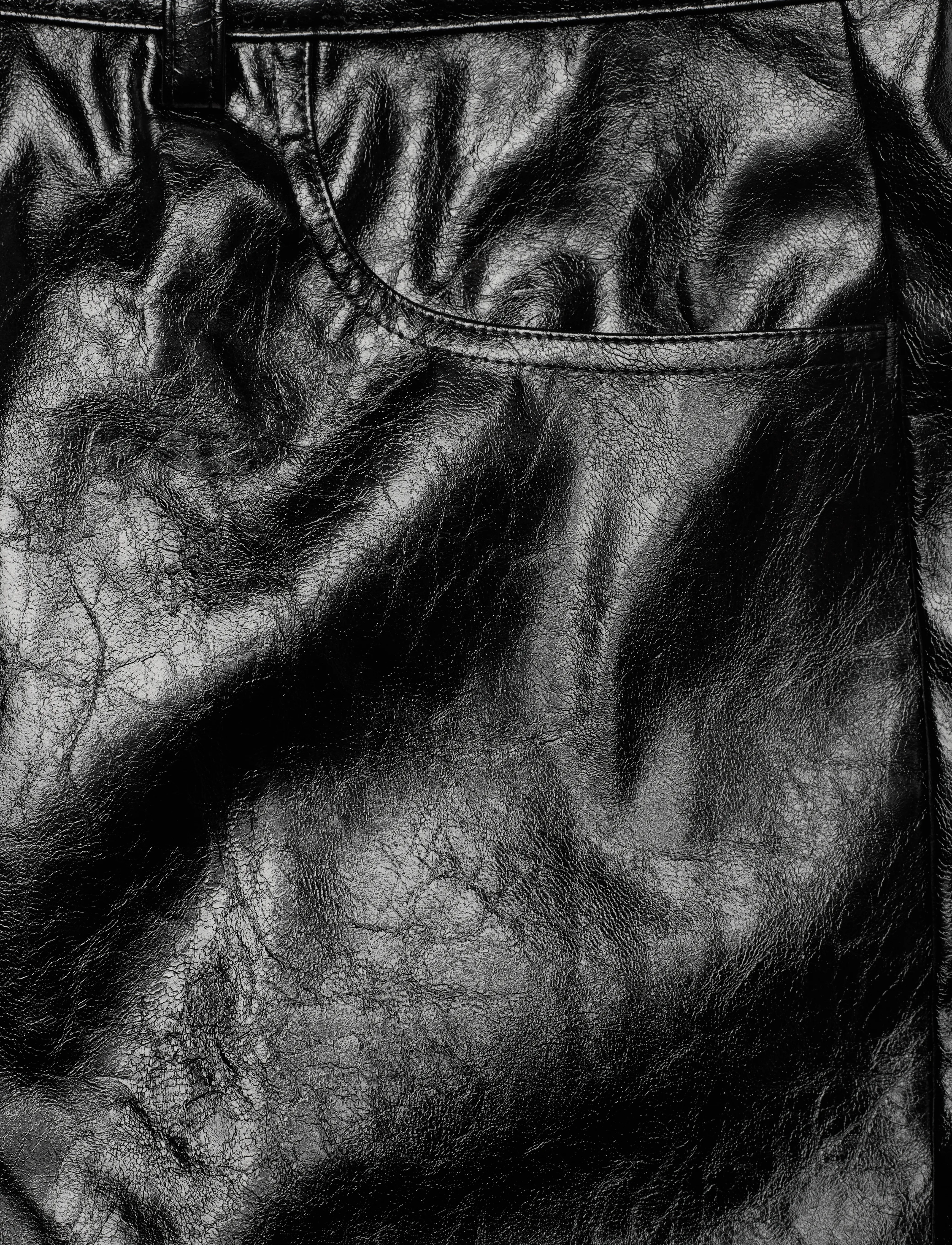 French Connection - EMMETT PU TAPERED TROUSER - læderbukser - blackout - 5