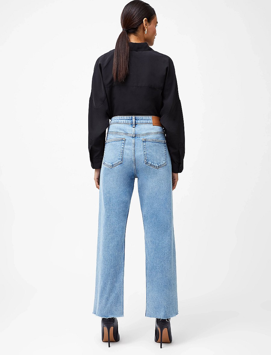 French Connection - ELLIOT DENIM LEG CROP JEAN - igapäevane stiil - light wash - 4