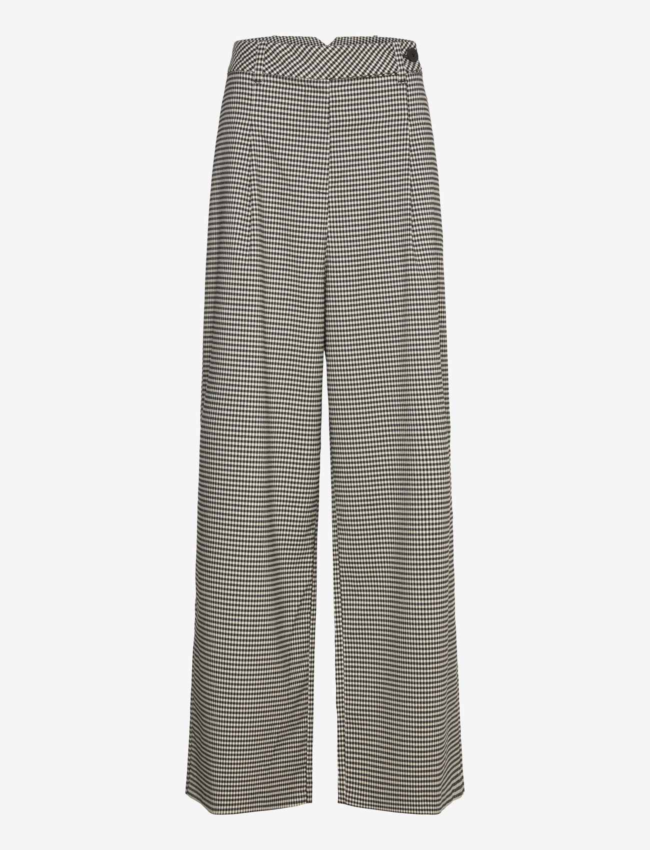 French Connection - HOLDEN HOUNDSTOOTH TROUSER - black/ecru - 0