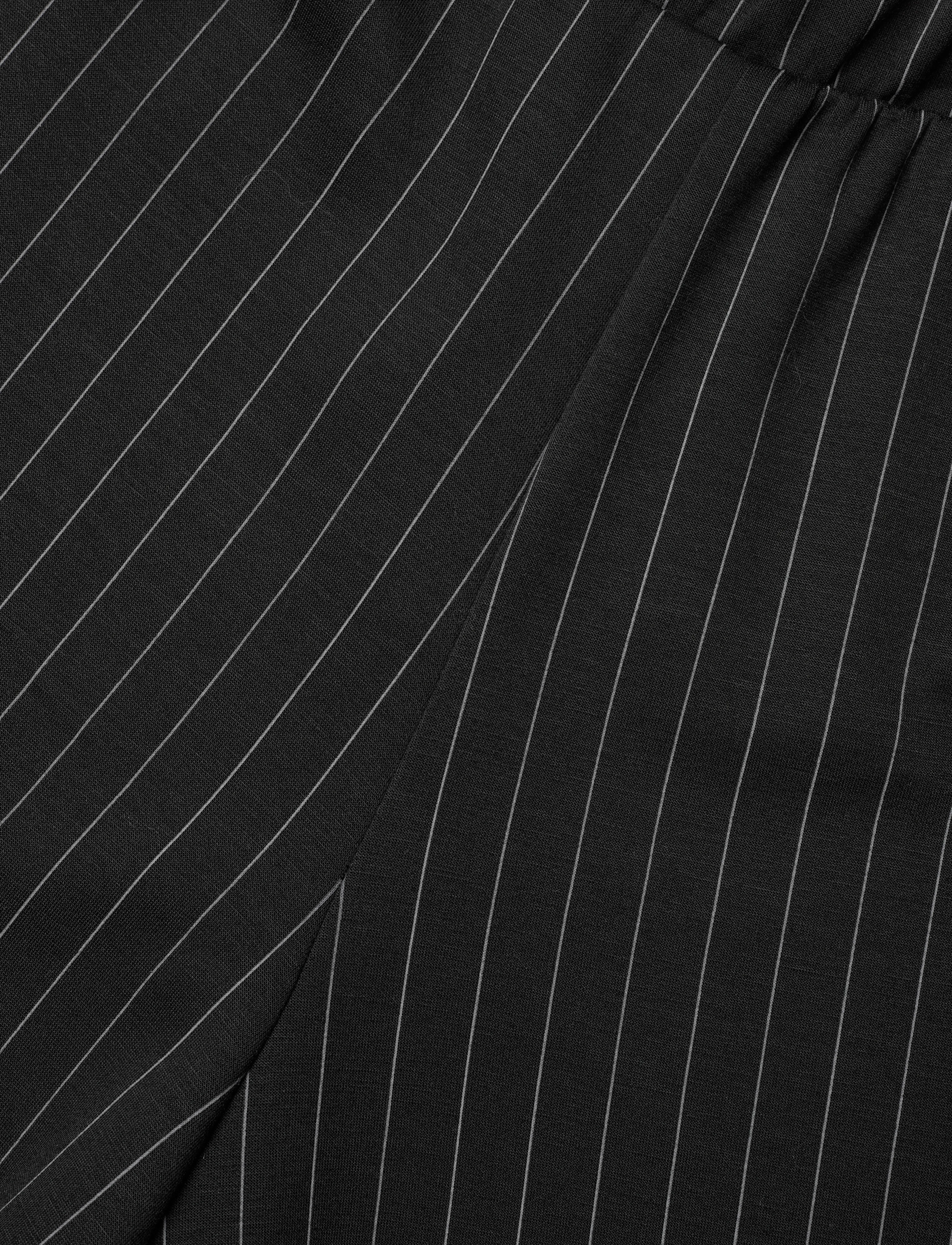 French Connection - REGINA JERSEY WIDE LEG TROUSER - vida byxor - black/white - 4