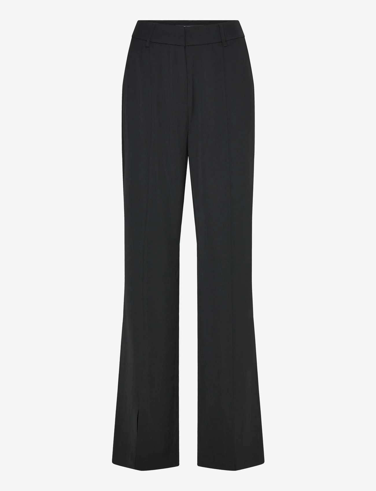 French Connection - VINNIE TAILORED SLIT TROUSER - schlaghose - black - 1