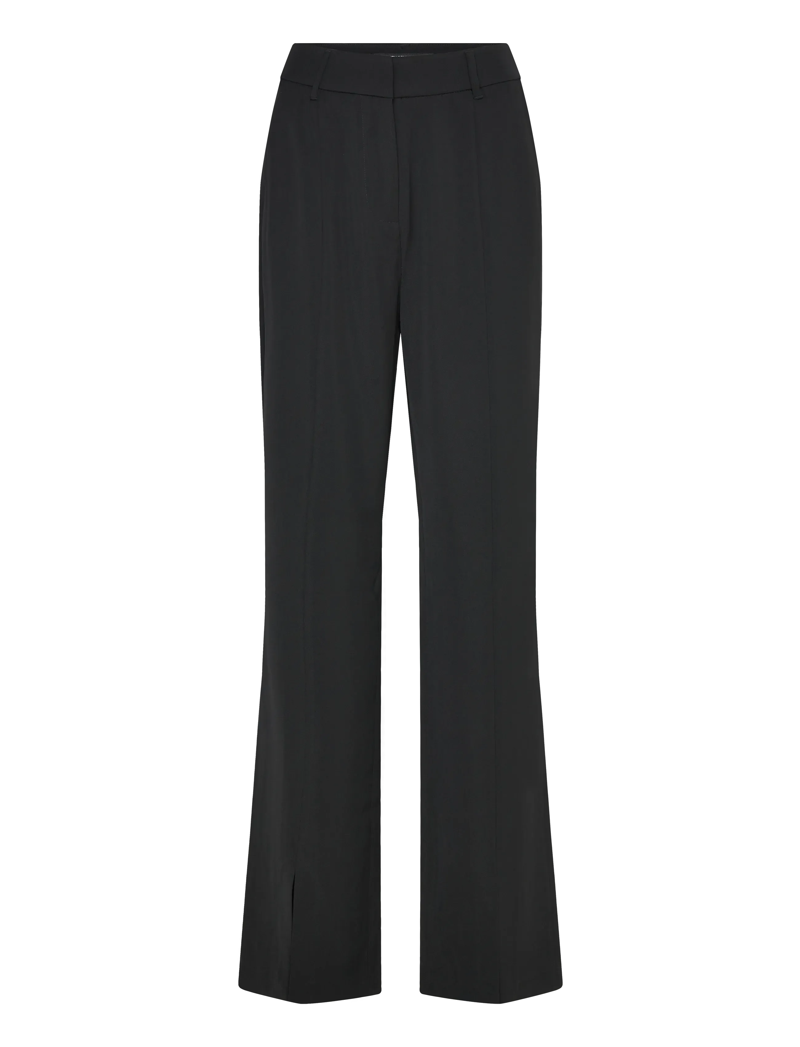 French Connection VINNIE TAILORED SLIT TROUSER - French Connection - BLACK / black