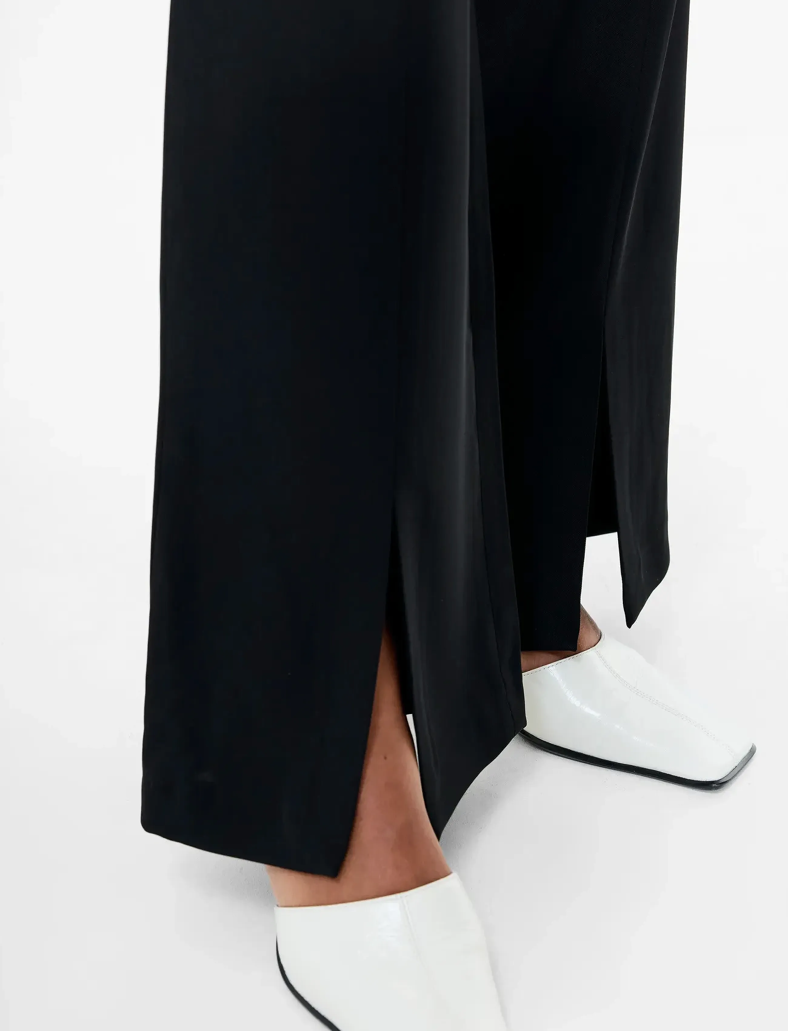 French Connection - VINNIE TAILORED SLIT TROUSER - broeken - black - 3