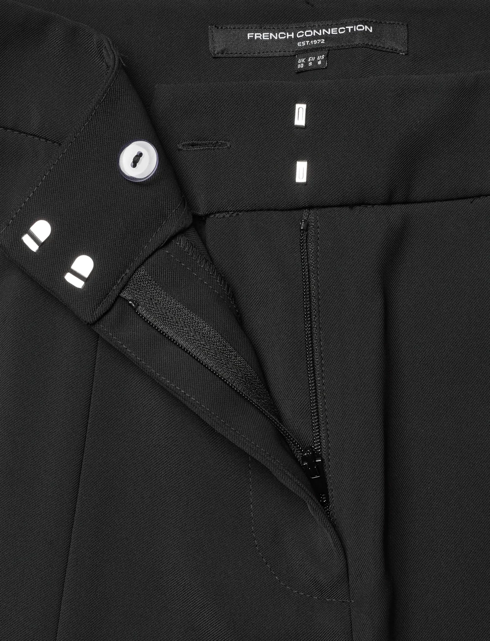 French Connection - VINNIE TAILORED SLIT TROUSER - utsvängda byxor - black - 5