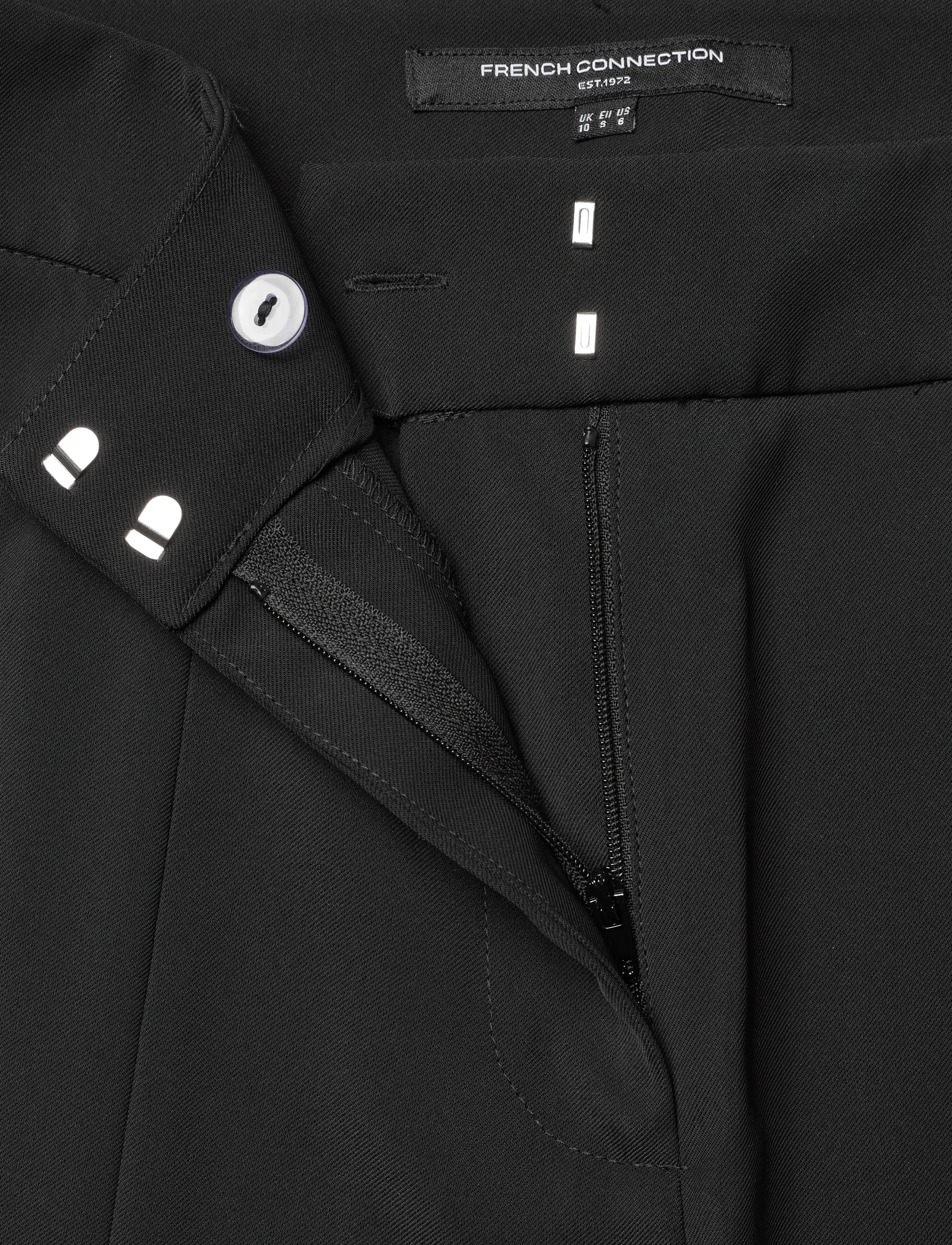 French Connection - VINNIE TAILORED SLIT TROUSER - broeken - black - 5