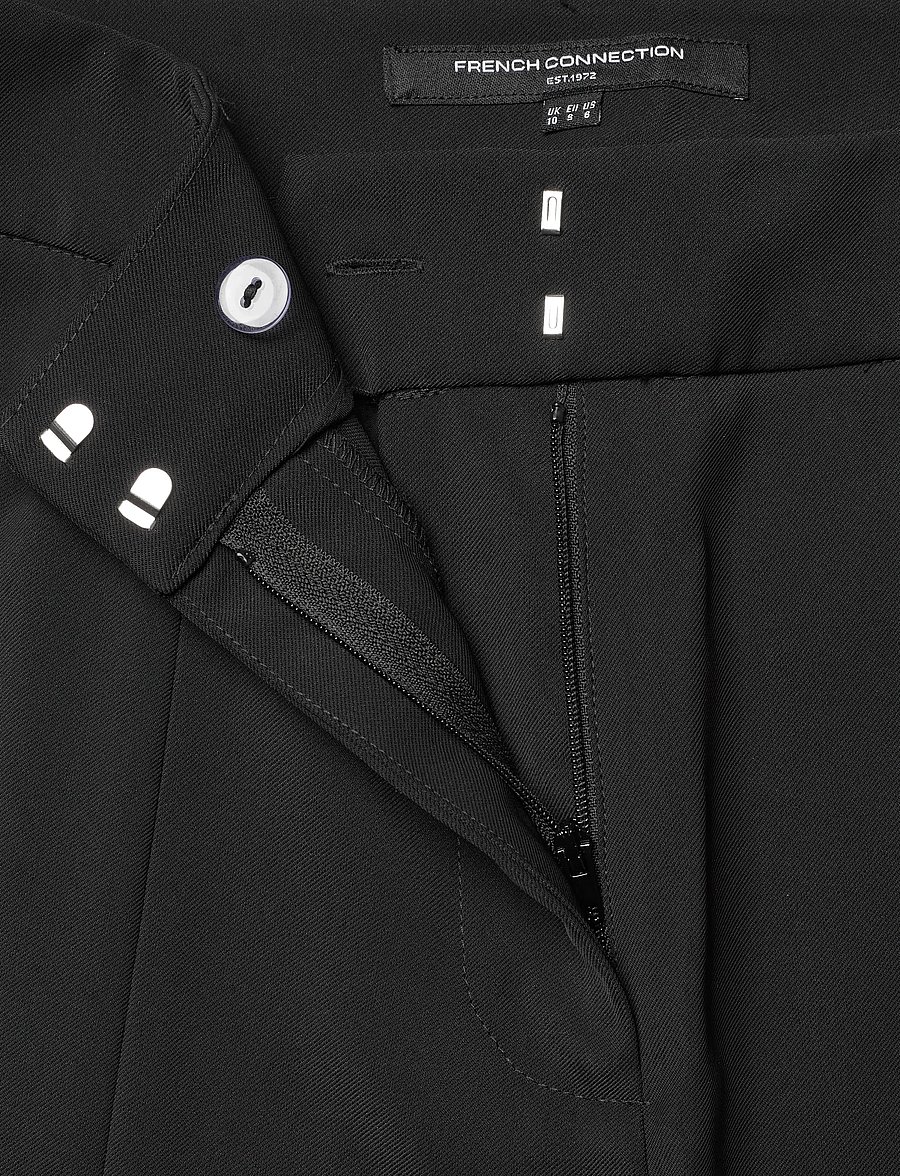 French Connection - VINNIE TAILORED SLIT TROUSER - schlaghosen - black - 5