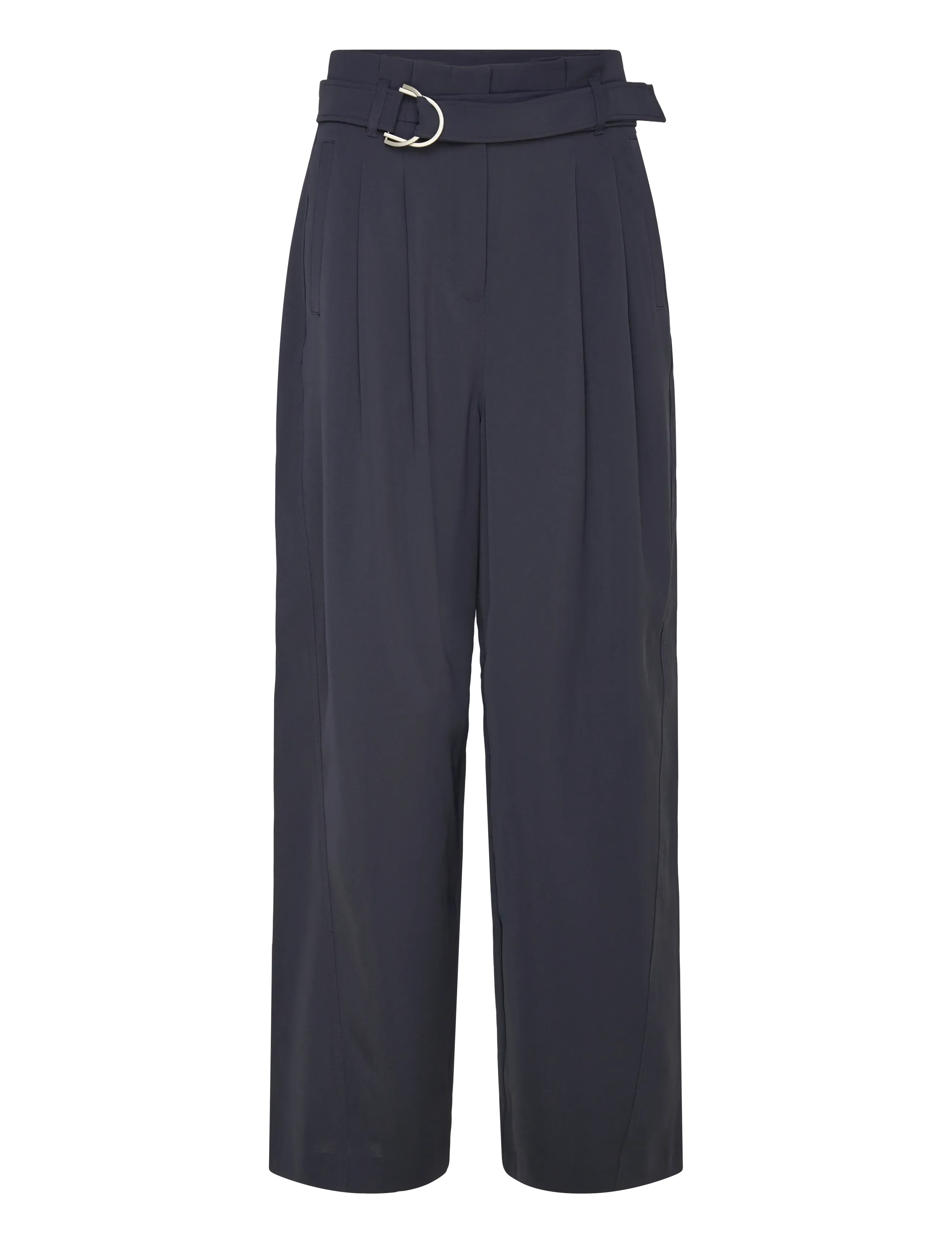 French Connection VINNIE D.RING BELTED TROUSER - Formell - NAVY / navy