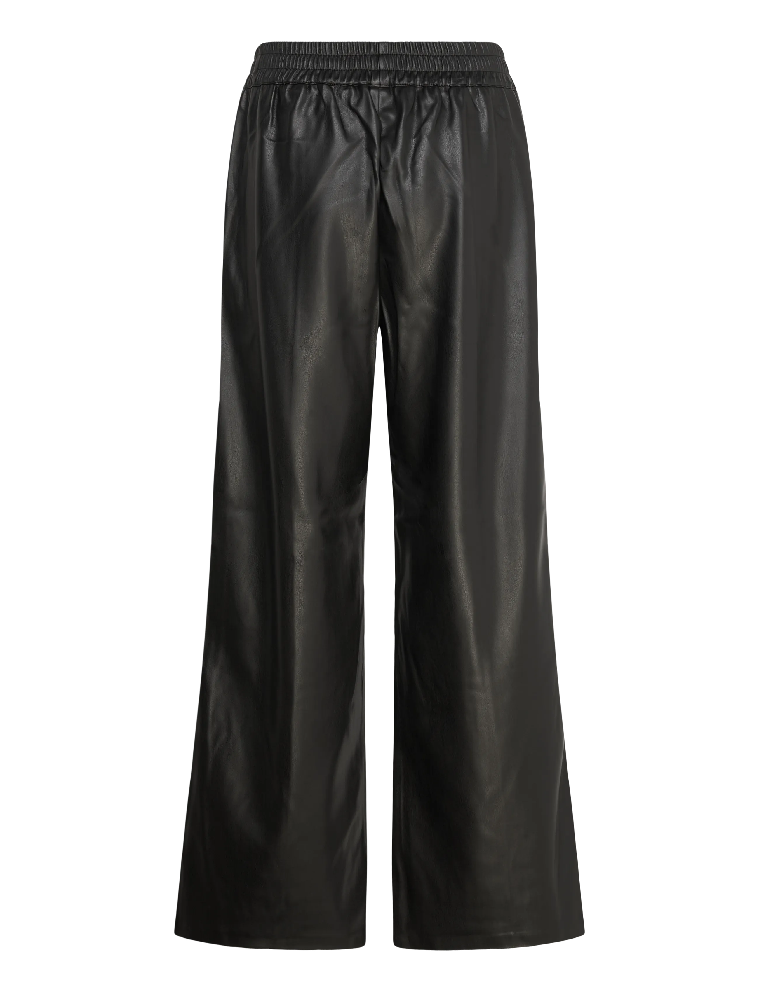 French Connection - TASHER WIDE LEG PU TROUSER - bukser med brede ben - black - 1