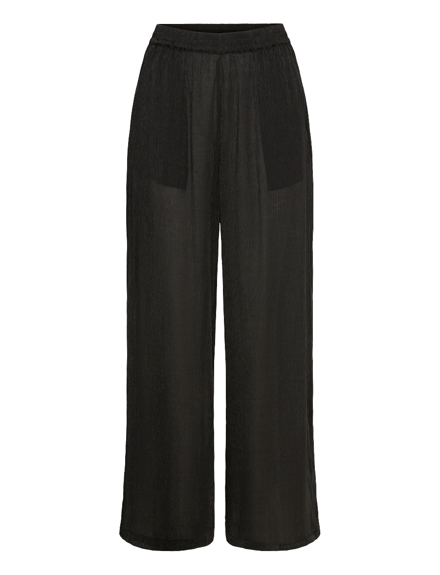 French Connection - TERRY CRINKLE TROUSER - vida byxor - black - 1