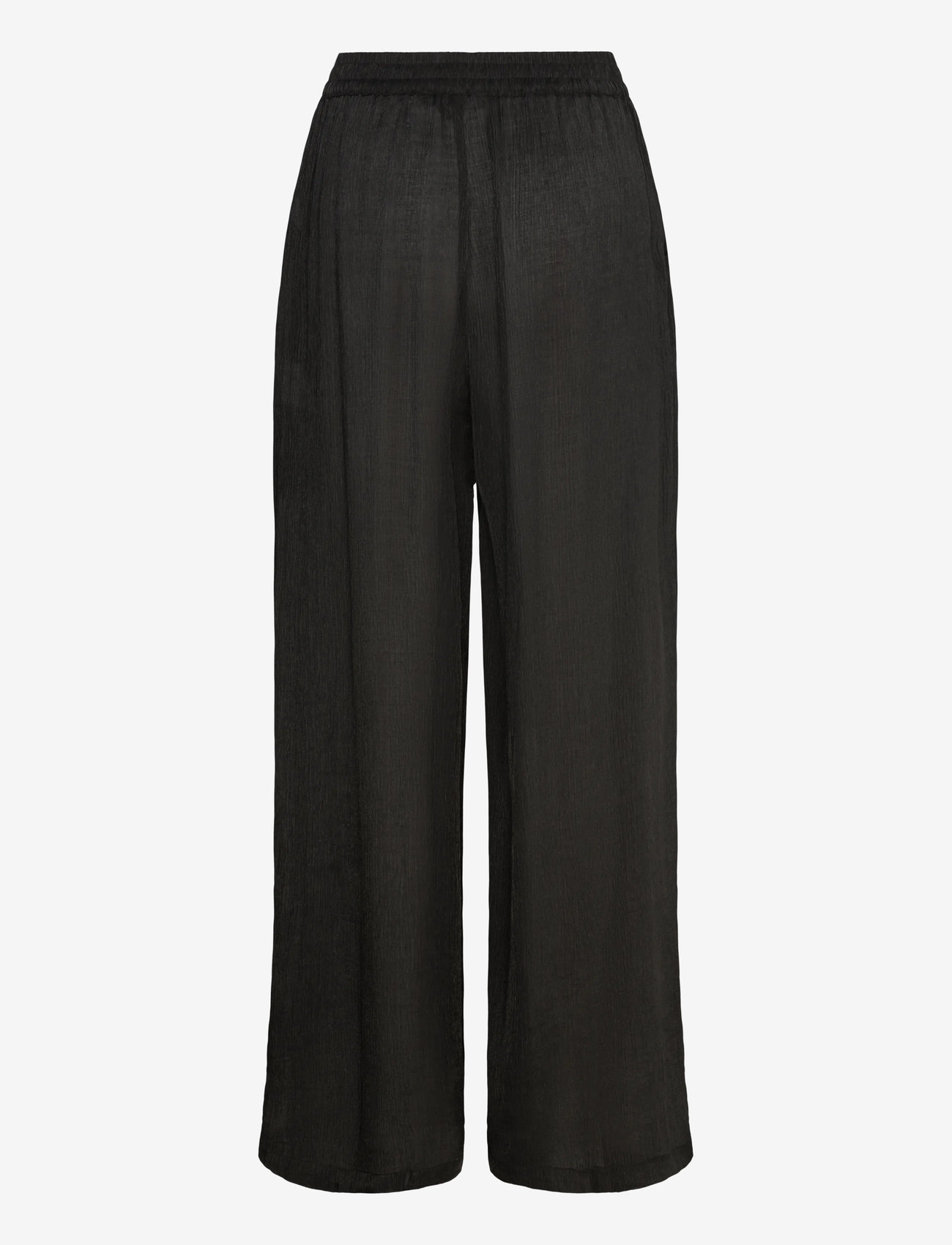 French Connection - TERRY CRINKLE TROUSER - bukser med brede ben - black - 1
