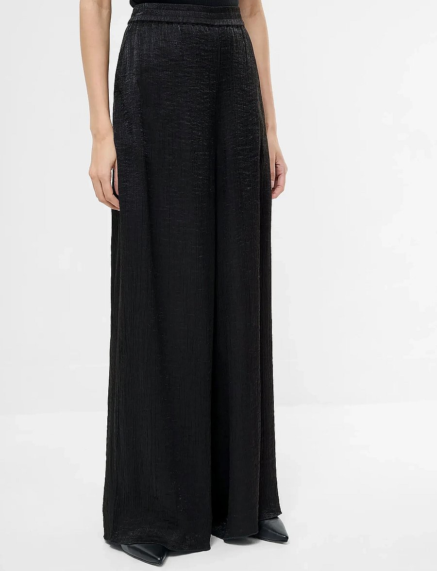 French Connection - TERRY CRINKLE TROUSER - vida byxor - black - 3