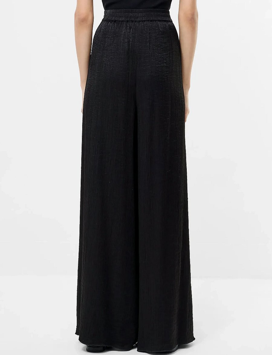 French Connection - TERRY CRINKLE TROUSER - vida byxor - black - 4
