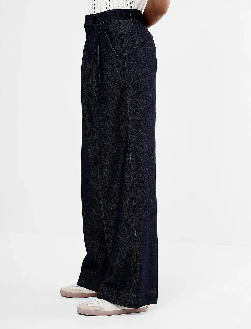 French Connection - FLETCHER WIDE LEG DENIM TROUSE - vida byxor - clean indigo - 3