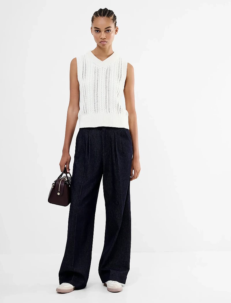 French Connection - FLETCHER WIDE LEG DENIM TROUSE - vida byxor - clean indigo - 5