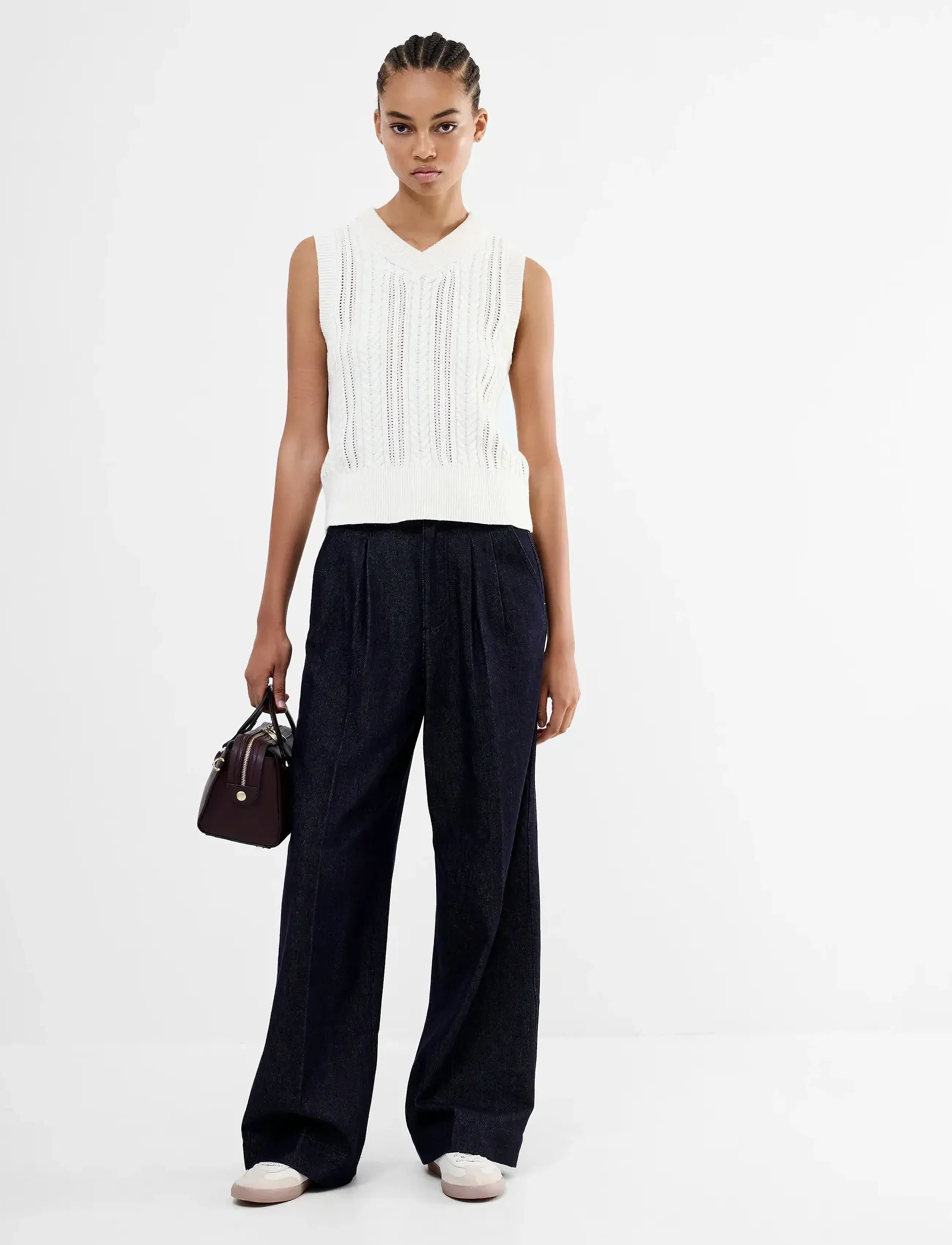 French Connection - FLETCHER WIDE LEG DENIM TROUSE - bukser med brede ben - clean indigo - 5