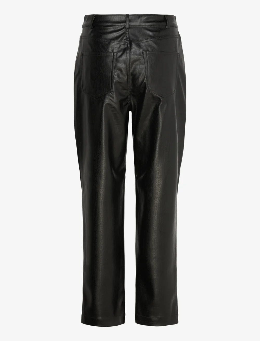 French Connection - BRODY CROC PU TROUSER - bukser med brede ben - black - 2