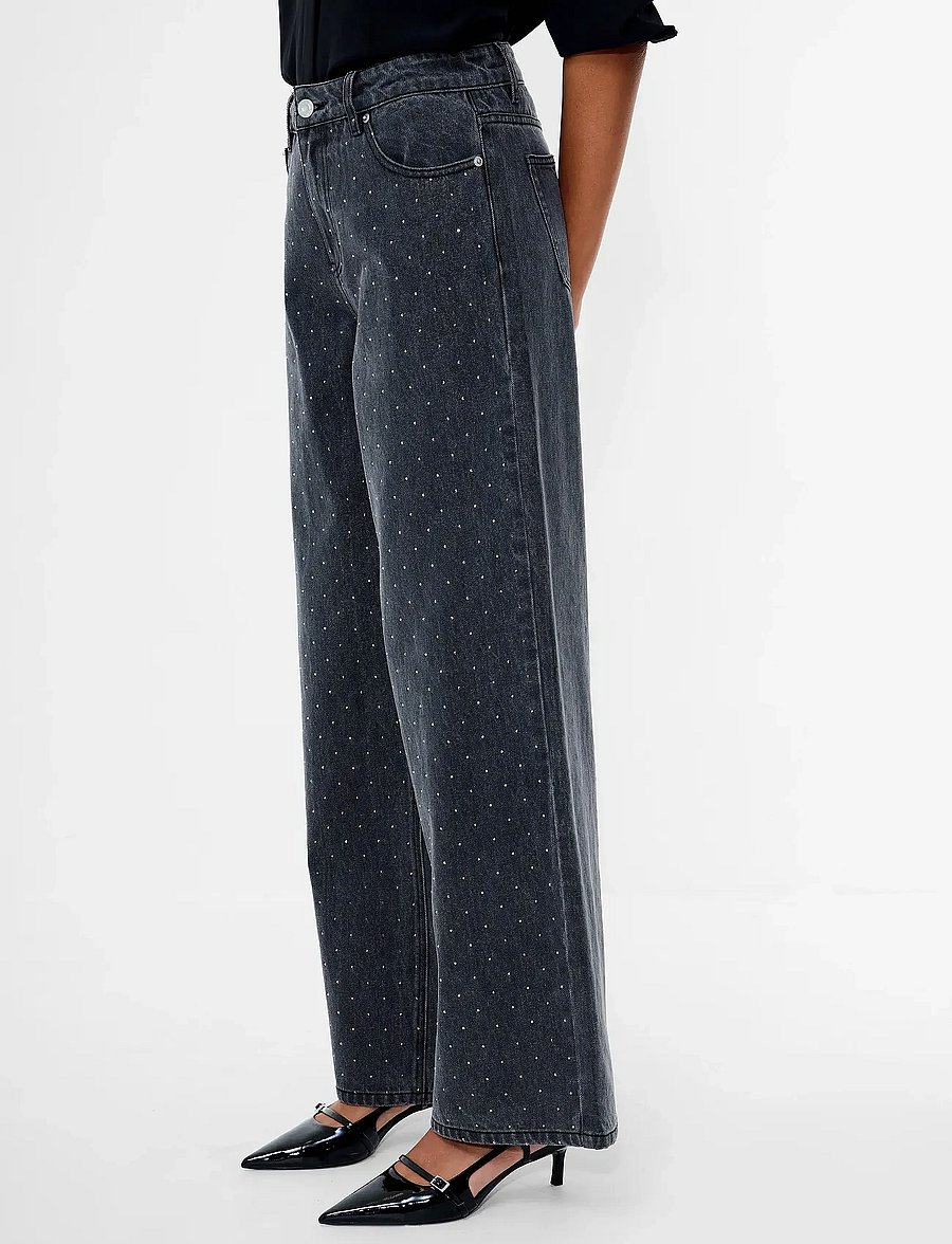 French Connection - RALPHIE DENIM EMBELLISHED JEAN - platūs džinsai - charcoal grey - 3